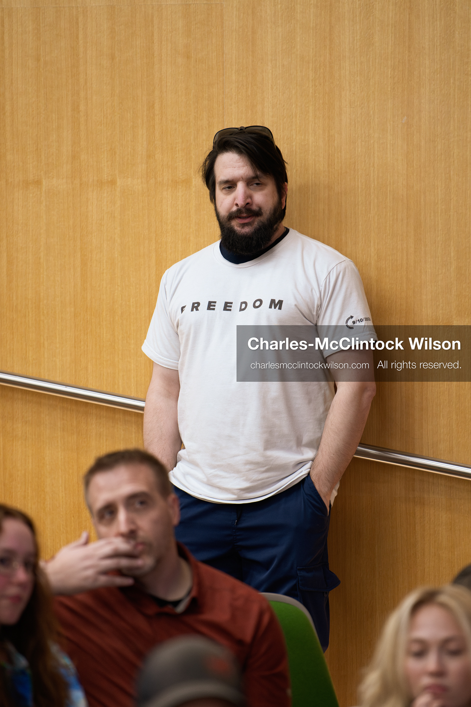 March 26, 2026, Orem, Utah, USA: Ridvan Aydemir, known online as “Apostate Prophet,” stands in a lecture hall during Frank Turek’s “Change My Mind” College Tour event at Utah Valley University in Orem, Utah. (Credit Image: © Charles McClintock Wilson/ZUMA Press Wire)