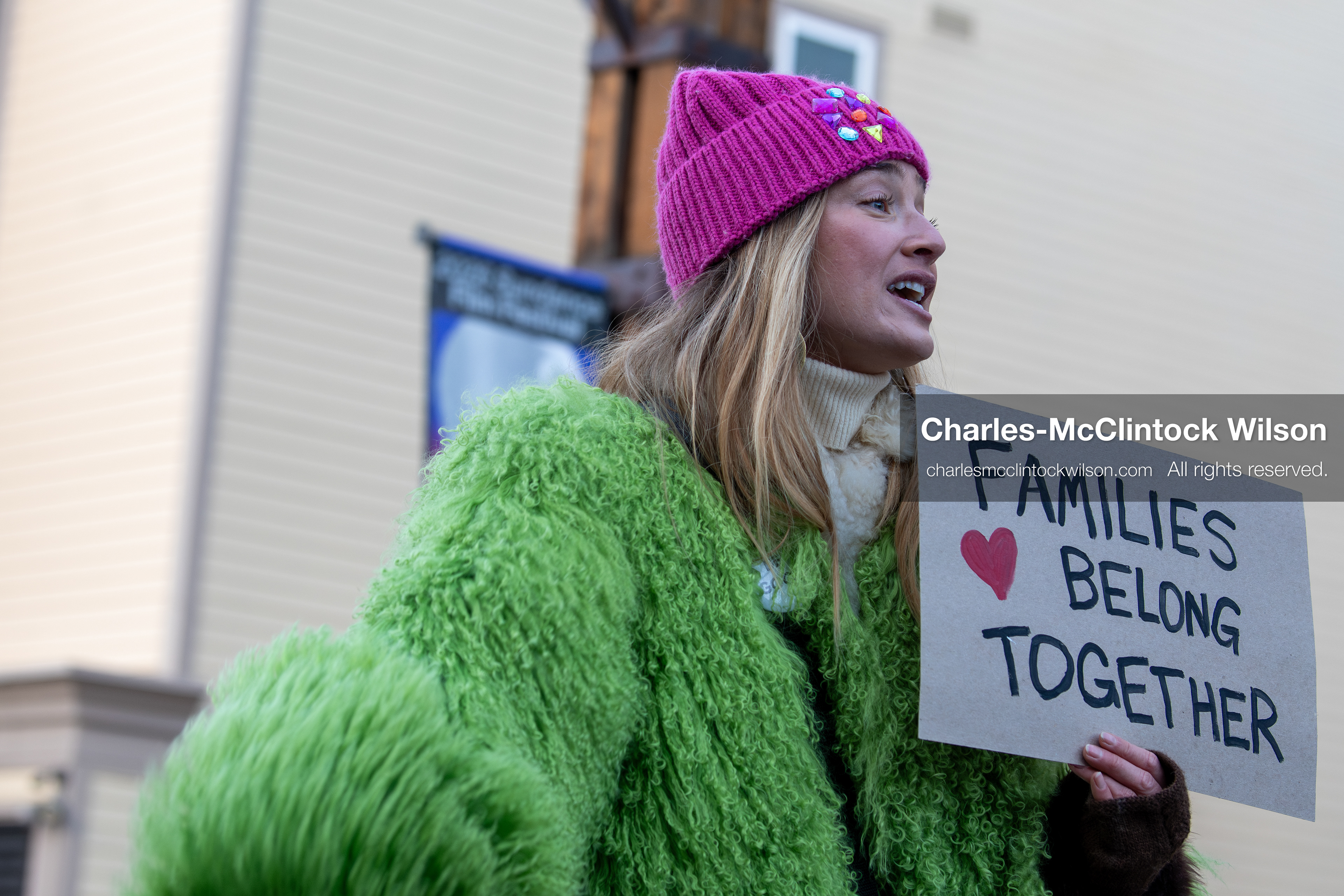 January 26, 2026, Park City, Utah, USA: US Professional skier and activist SIERRA QUITIQUIT holds a sign while gathering with demonstrators during a protest opposing U.S. Immigration and Customs Enforcement (I.C.E.) ICE agents at the Sundance Film Festival in Park City, Utah, on Monday, Jan. 26, 2026. The event was held in response to the fatal shooting of Alex Pretti by a U.S. Border Patrol officer in Minneapolis. (Credit Image: © Charles McClintock Wilson/ZUMA Press Wire) 