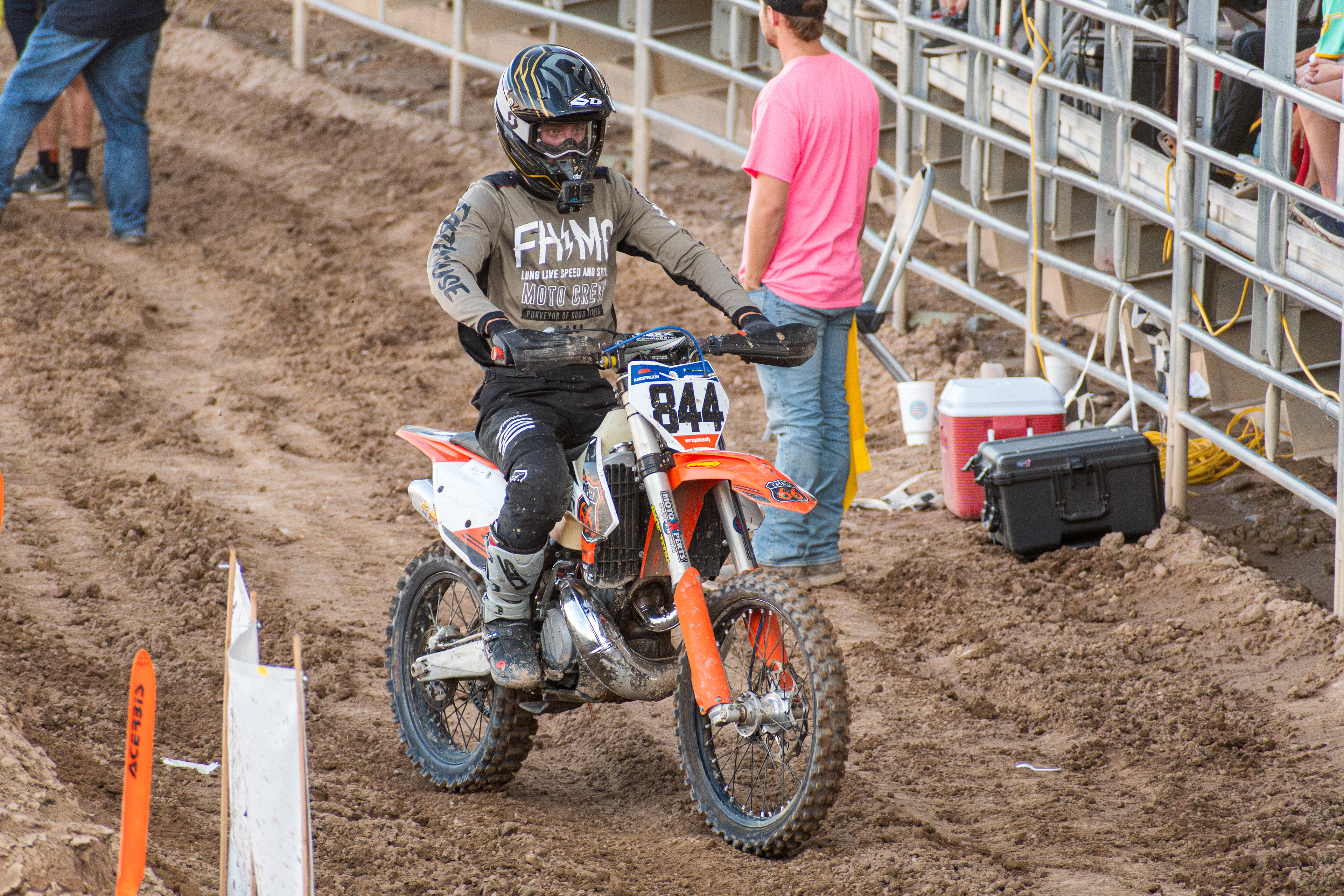 Nephi, Utah – June 28, 2025: A motocross rider competes during the Juab Xtreme Racing event at Juab County Fairgrounds.
