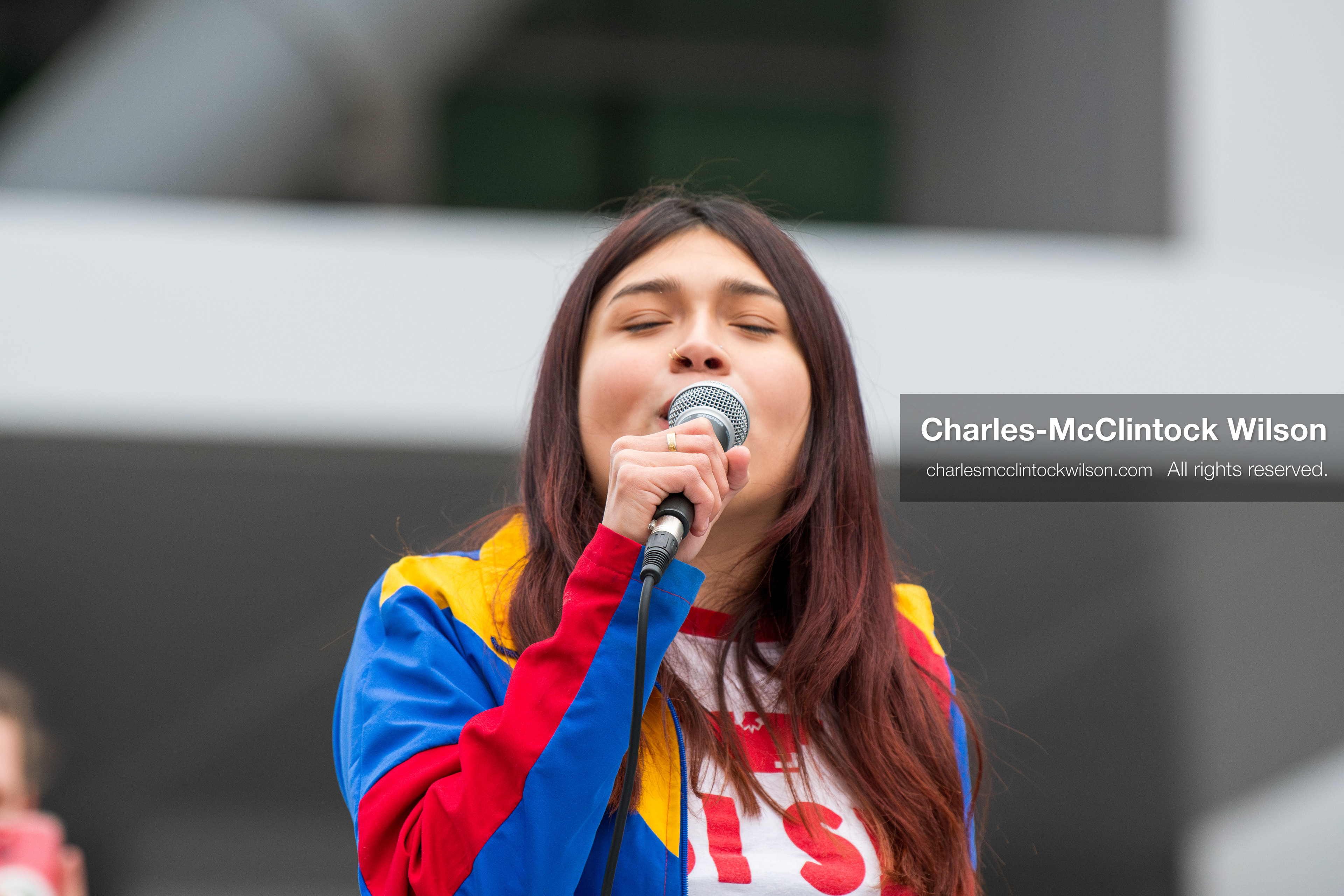 January 3, 2026, Salt Lake City, Utah, USA: A speaker addresses demonstrators during a protest against US military action in Venezuela outside the Wallace Federal Building in Salt Lake City, Utah. The protest was part of a nationwide mobilization opposing airstrikes and foreign intervention. (Credit Image: (c) Charles‑McClintock Wilson/ZUMA Press Wire)