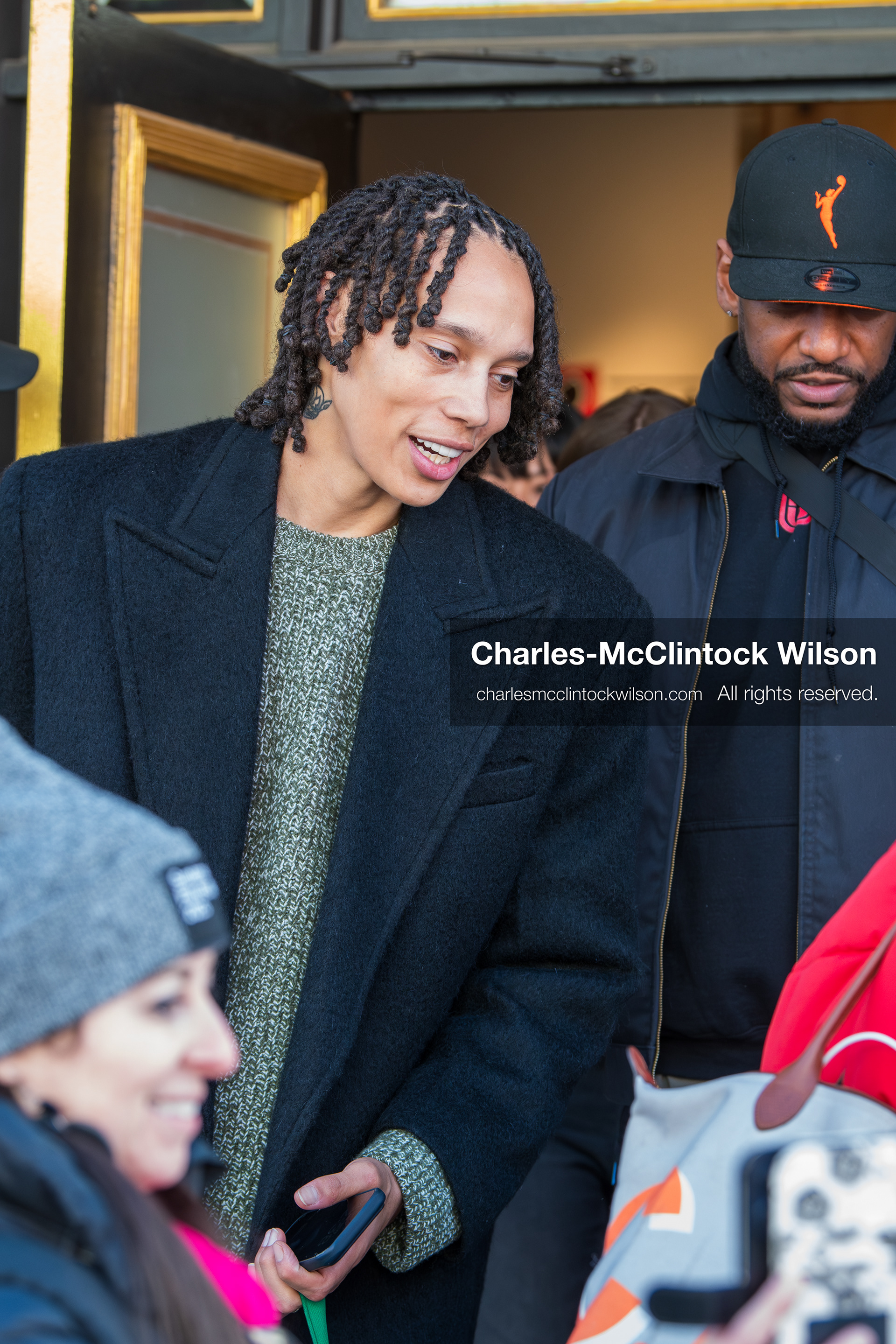 January 26, 2026, Park City, Utah, USA: US basketball player BRITTNEY GRINER interacts with fans while leaving The Vulture Spot during the 2026 Sundance Film Festival in Park City, Utah. (Credit Image: © Charles McClintock Wilson/ZUMA Press Wire)