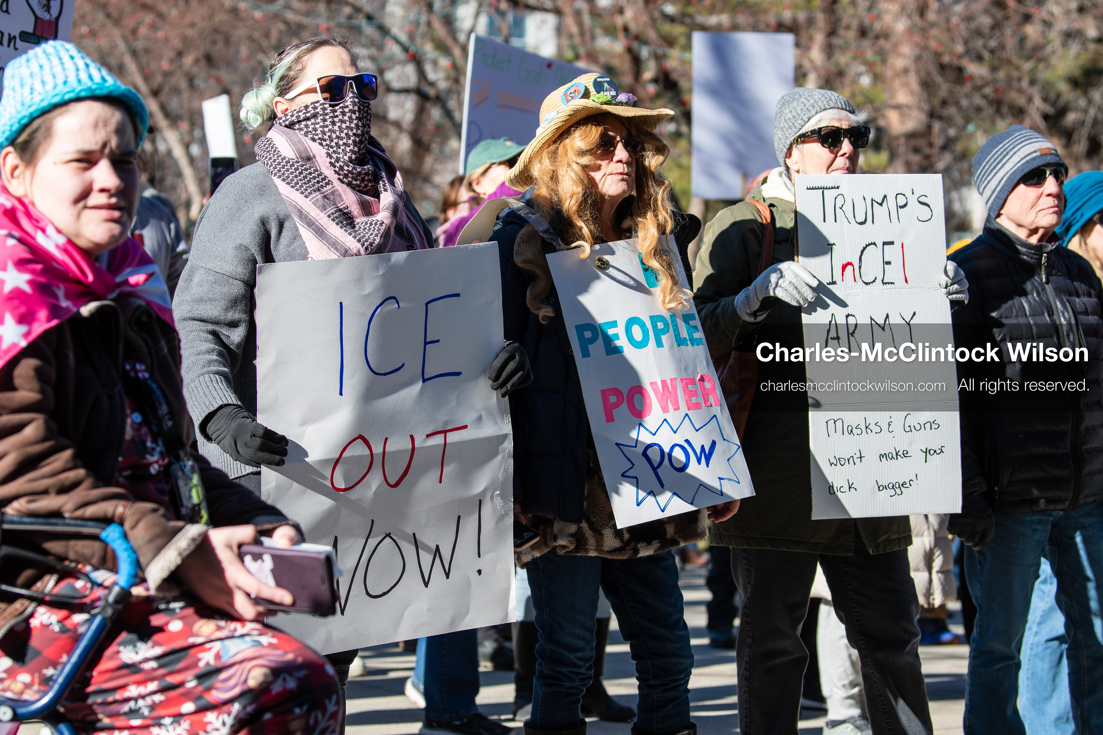 January 10, 2026, Salt Lake City, Utah, USA: Crowd of demonstrators gathered at Washington Square Park during the ICE Out for Good protest in Salt Lake City, Utah, on January 10, 2026, a demonstration against ICE and calling for justice for Renee Nicole Good. (Credit Image: © Charles-McClintock Wilson/ZUMA Press Wire)