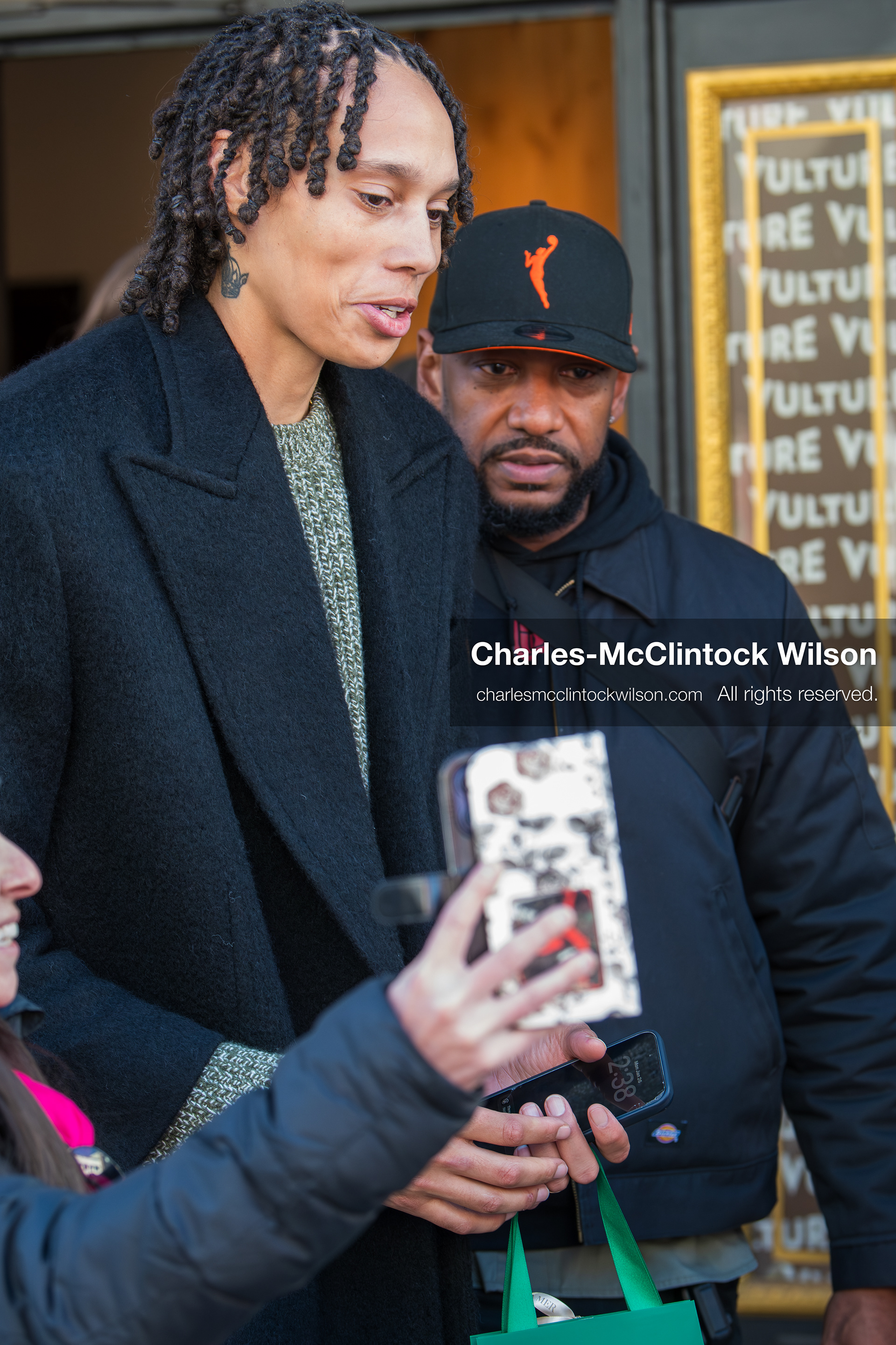 January 26, 2026, Park City, Utah, USA: US basketball player BRITTNEY GRINER interacts with fans while leaving The Vulture Spot during the 2026 Sundance Film Festival in Park City, Utah. (Credit Image: © Charles McClintock Wilson/ZUMA Press Wire)