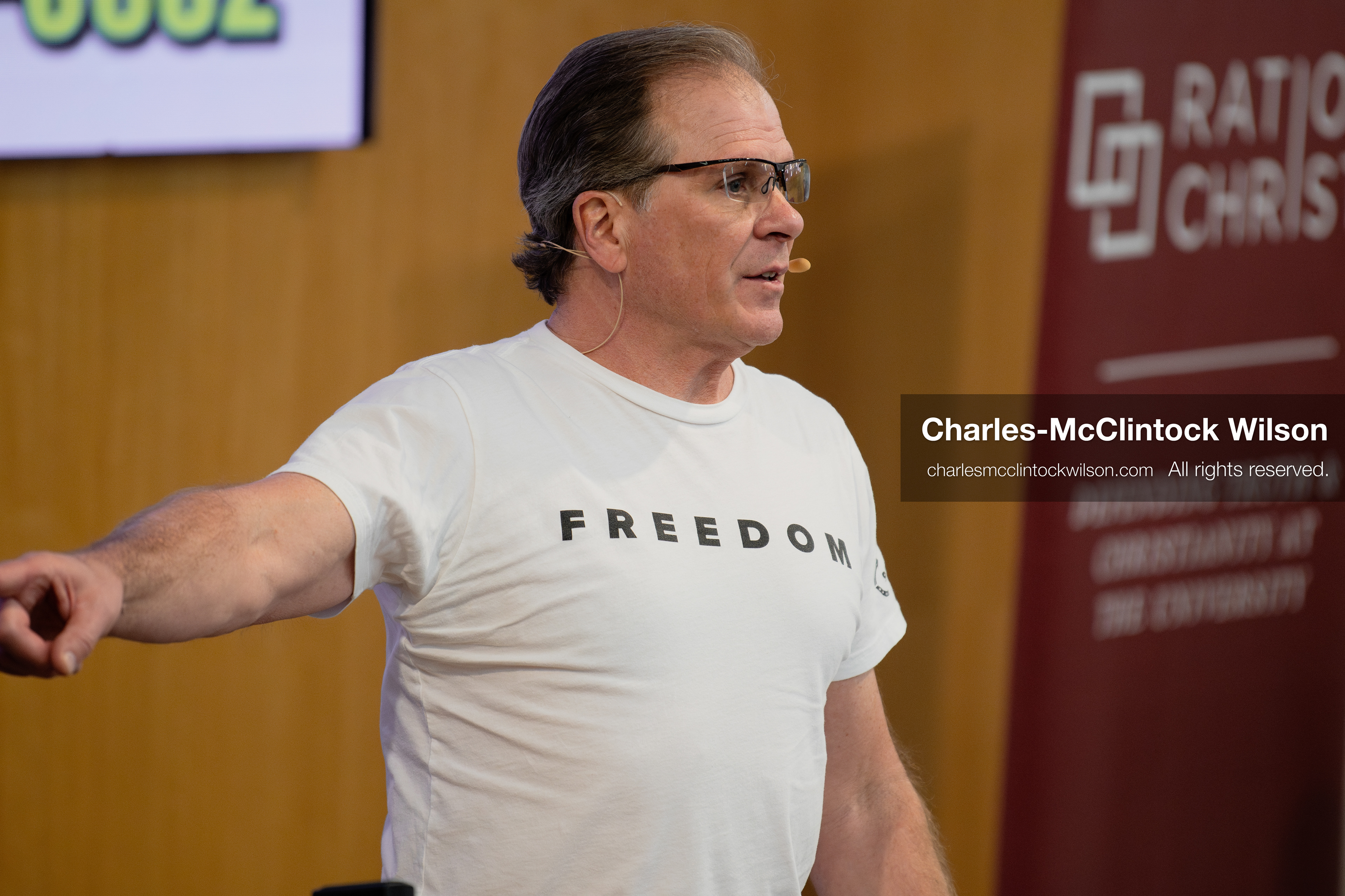 March 26, 2026, Orem, Utah, USA: US author, Christian apologist, and founder of http://CrossExamined.org Frank Turek speaks during a stop on his “Change My Mind” College Tour at Utah Valley University in Orem, Utah. The event, hosted by Ratio Christi, included discussions on faith, philosophy, and the problem of evil. (Credit Image: © Charles-McClintock Wilson/ZUMA Press Wire)