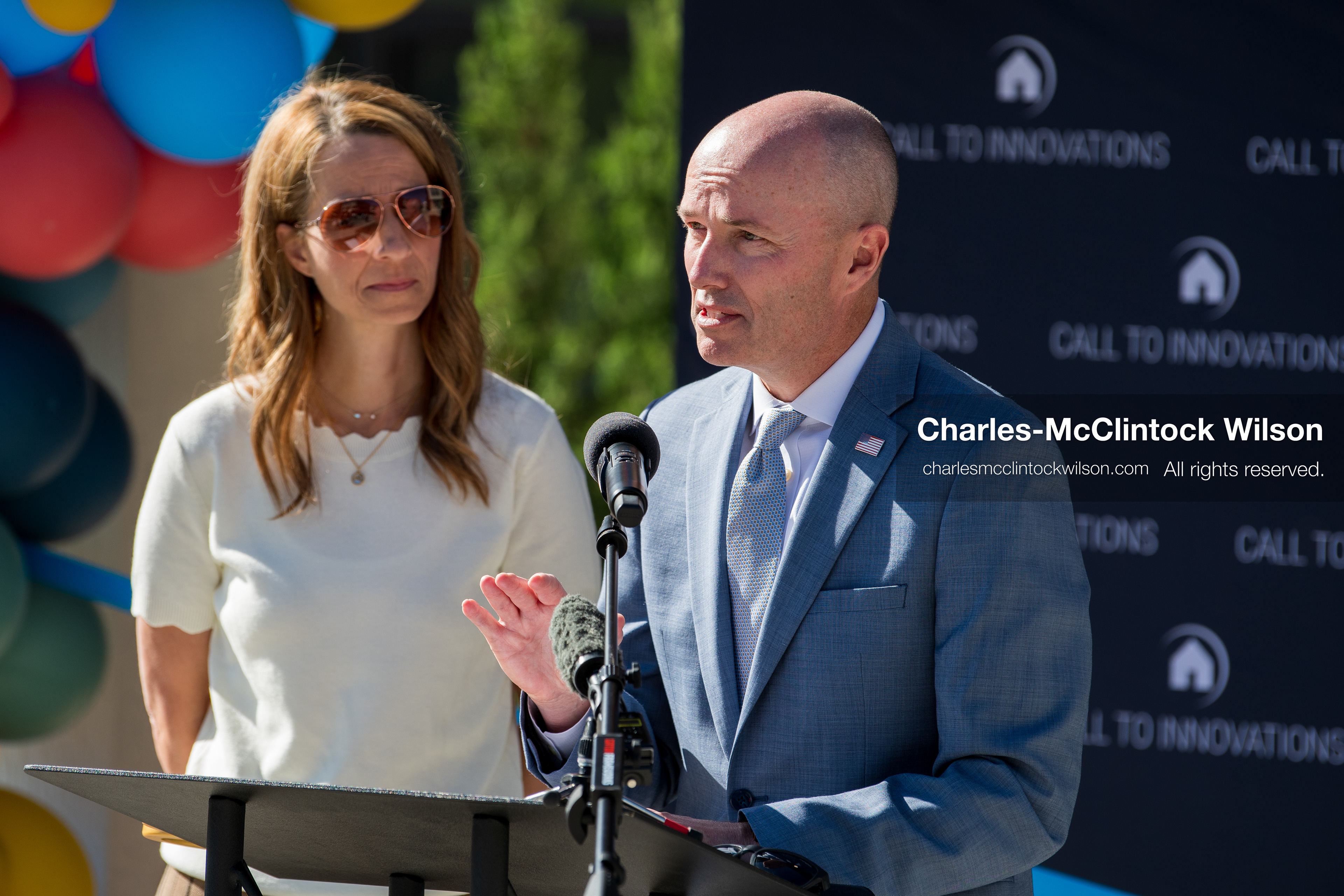 May 28, 2026, Lehi, Utah, USA: Utah Governor SPENCER COX speaks during the opening of Innovation Park at Holbrook Farms and the Lehi Rippy Literacy Center on May 28, 2026, in Lehi, Utah. (Credit Image: © Charles‑McClintock Wilson/ZUMA Press Wire)