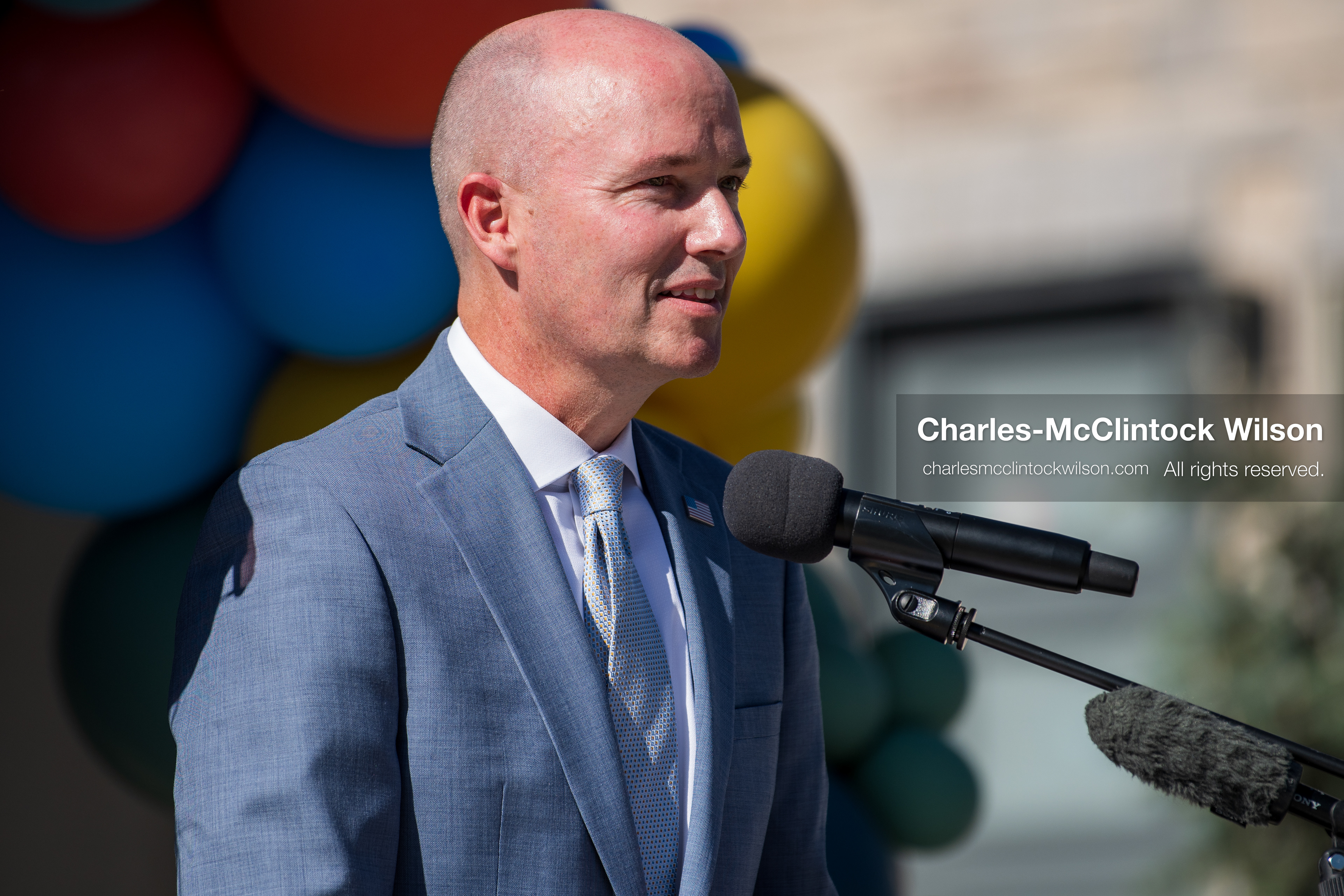 May 28, 2026, Lehi, Utah, USA: Utah Governor SPENCER COX speaks during the opening of Innovation Park at Holbrook Farms and the Lehi Rippy Literacy Center on May 28, 2026, in Lehi, Utah. (Credit Image: © Charles‑McClintock Wilson/ZUMA Press Wire)