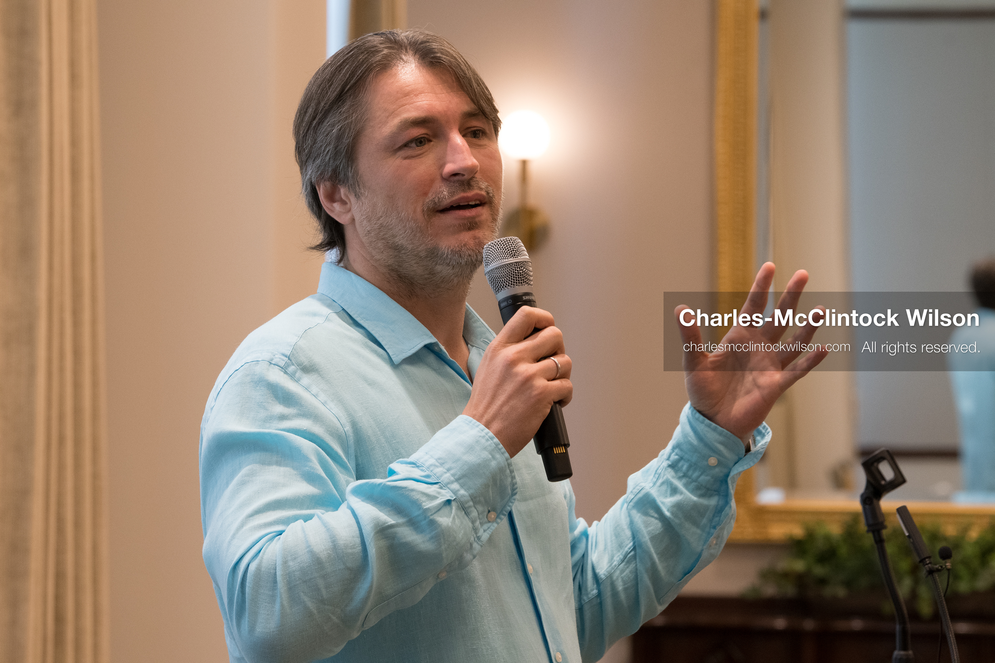  July 23, 2026, Salt Lake City, Utah, USA: Ukrainian activist SERHIY PRYTULA speaks during a community meeting at the Utah State Capitol building in Salt Lake City, Utah, on Thursday, July 23, 2026. The event, titled ''Ukraine in the Fifth Year of the Full-Scale War: An Honest Conversation,'' was hosted by the Prytula Foundation USA to discuss civil defense and ongoing humanitarian aid initiatives. (Credit Image: © Charles-McClintock Wilson/ZUMA Press Wire)