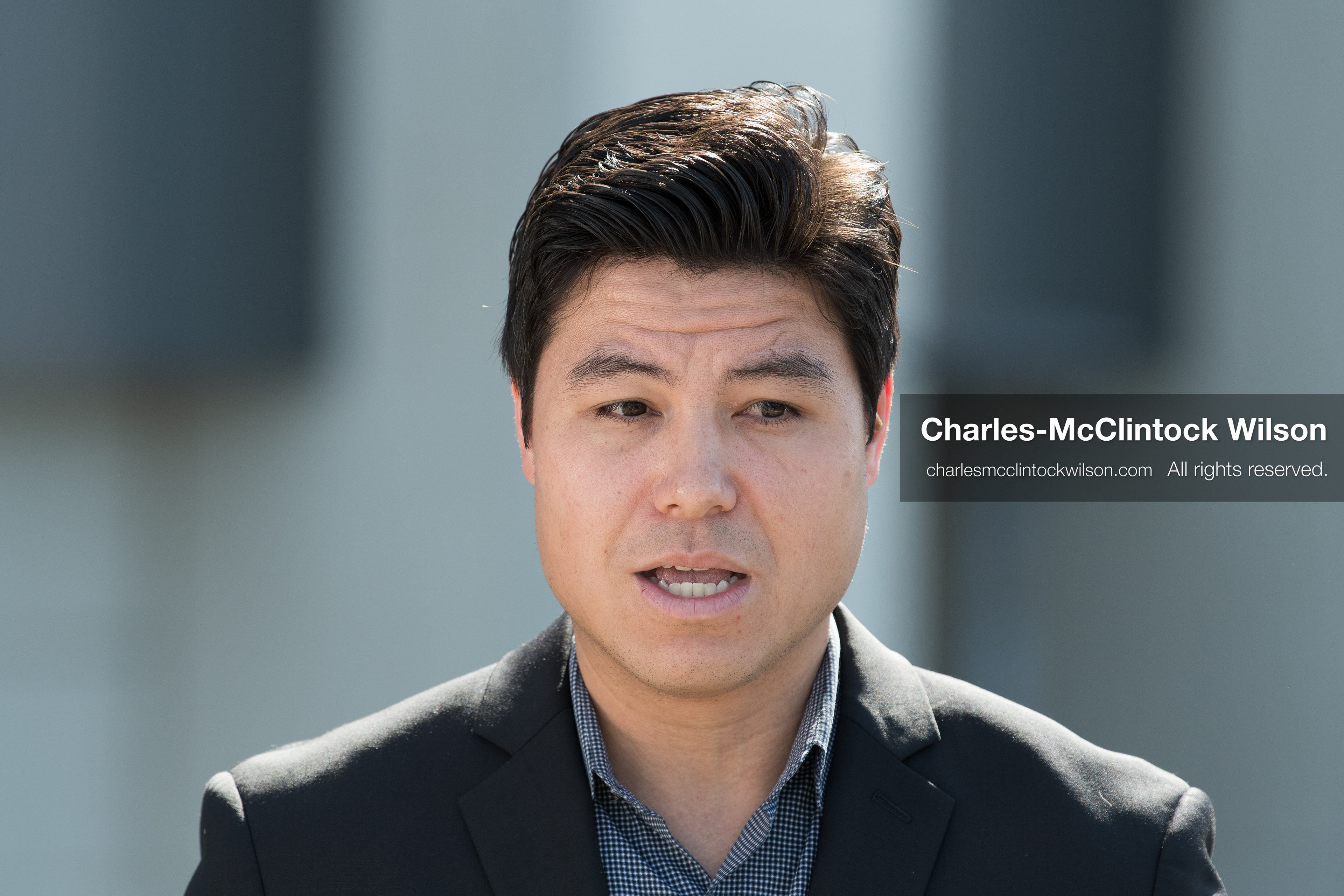 March 13, 2026, Provo, Utah, USA: ABC4 Utah multimedia journalist BAYAN WANG reports outside the Fourth District Court in Provo, Utah, on March 13, 2026, during a hearing on media access in the Tyler Robinson case involving the death of American political activist Charlie Kirk. (Credit Image: © Charles-McClintock Wilson/ZUMA Press Wire)