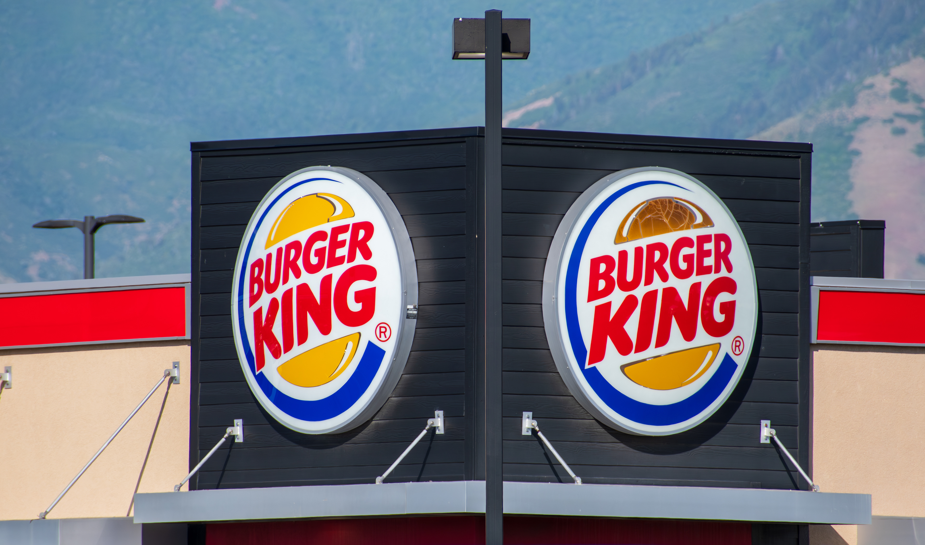 SPANISH FORK, UTAH, USA - JUNE 8, 2025: Exterior view of a Burger King restaurant. Burger King Corporation is an American multinational chain of hamburger fast food restaurants.