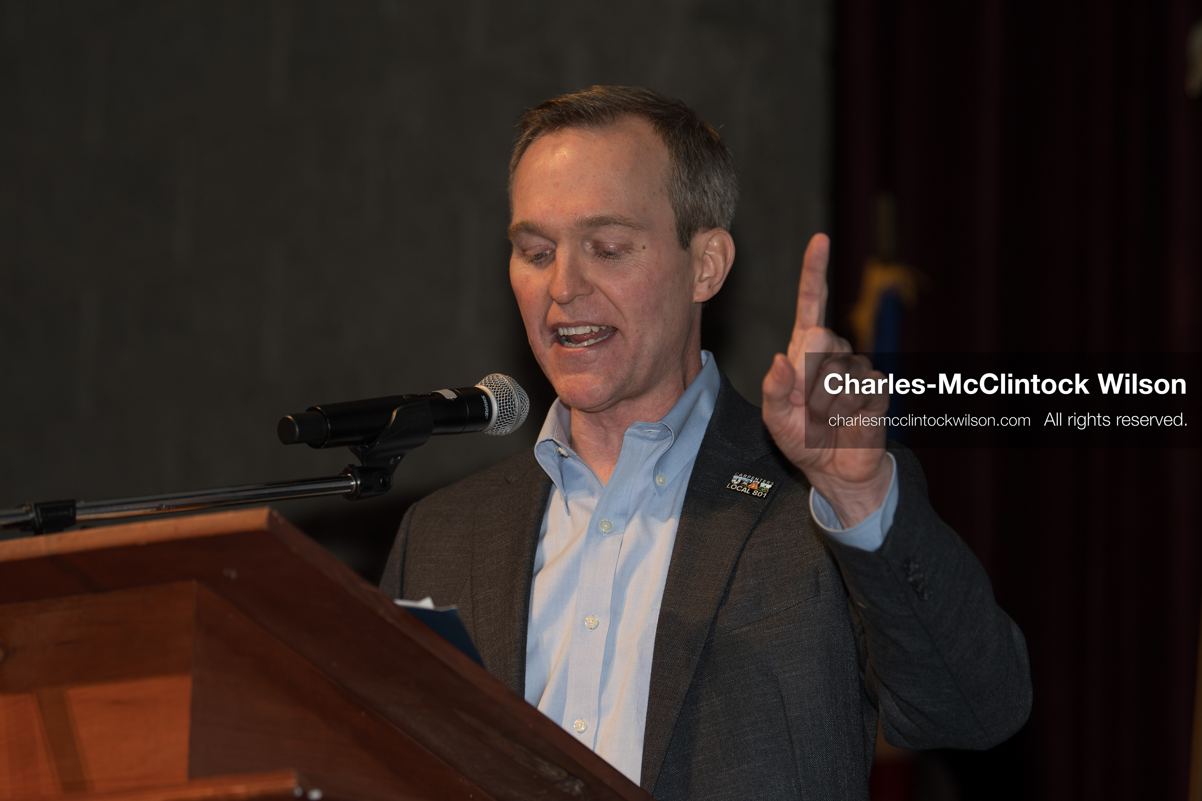 April 25, 2026, Sandy, Utah, USA: BEN MCADAMS, a former U.S. Representative and a candidate for the Democratic nomination in Utah's 1st Congressional District, speaks during the 2026 Utah Democratic Convention at Jordan High School in Sandy. (Credit Image: © Charles-McClintock Wilson/ZUMA Press Wire)