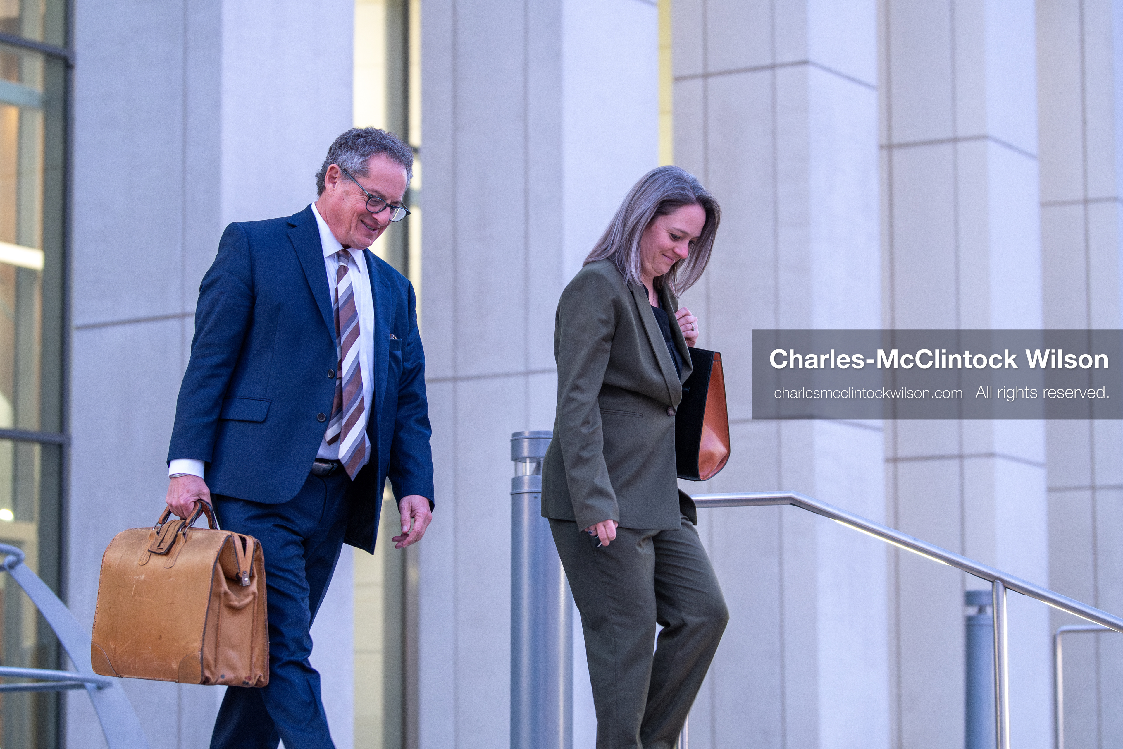 January 16, 2026, Provo, Utah, USA: Attorneys RICHARD NOVAK and STACI VISSER leave the Fourth Judicial District Courthouse in Provo, Utah, after the January 16, 2026, court hearing for Tyler Robinson. Robinson is the alleged killer of US conservative figure Charlie Kirk, who was fatally shot during an event at Utah Valley University. (Credit Image: © Charles-McClintock Wilson/ZUMA Press Wire)