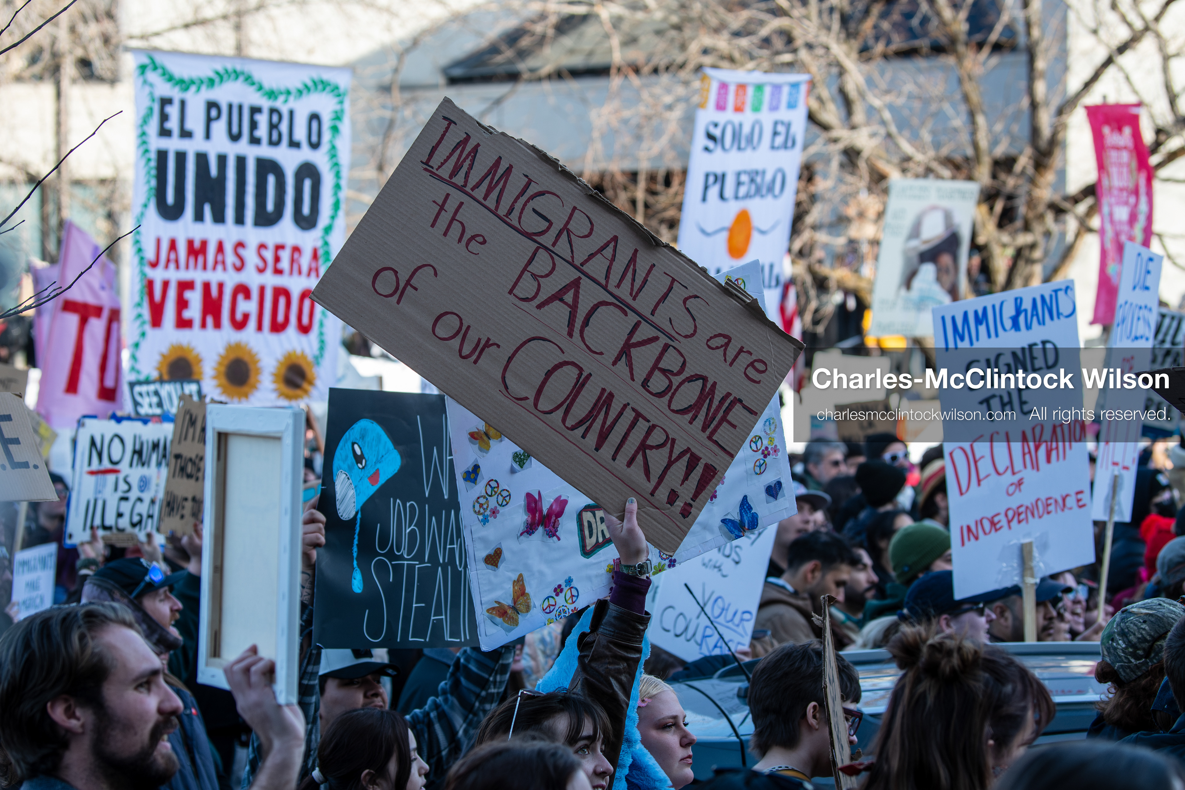 January 30, 2026, Salt Lake City, Utah, USA: Demonstrators march through downtown Salt Lake City during an anti‑ICE protest, part of a nationwide response to immigration enforcement policies. (Credit Image: © Charles‑McClintock Wilson/ZUMA Press Wire)