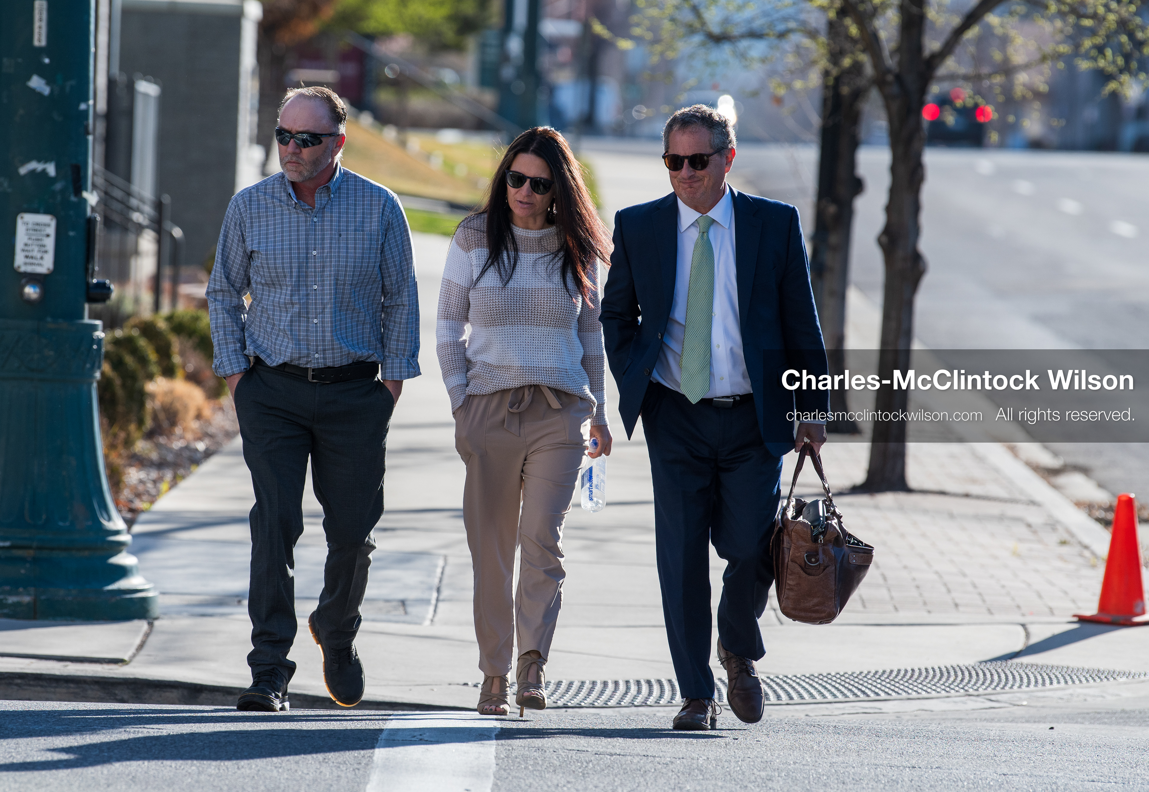 March 13, 2026, Provo, Utah, USA: Matt and Amber Robinson, parents of Tyler Robinson, arrive at the Fourth District Court in Provo, Utah, with defense attorney Richard G. Novak on March 13, 2026, for a hearing on media access in the case involving the death of Charlie Kirk. (Credit Image: © Charles-McClintock Wilson/ZUMA Press Wire)