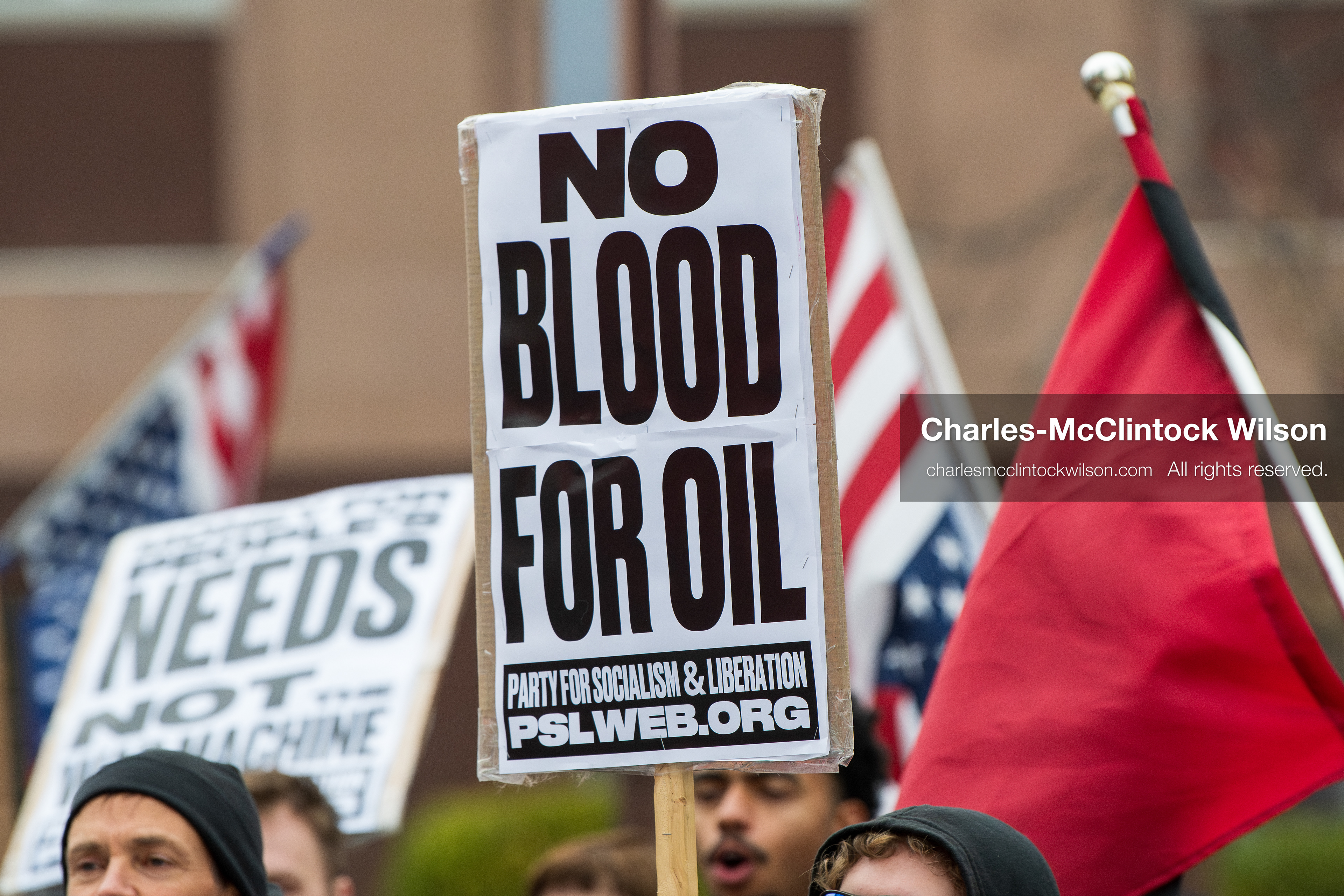 January 3, 2026, Salt Lake City, Utah, USA: A protester holds a sign during a demonstration against US action in Venezuela outside the Wallace Federal Building in Salt Lake City, Utah. The protest was part of a nationwide mobilization responding to recent military developments. (Credit Image: (c) Charles‑McClintock Wilson/ZUMA Press Wire)