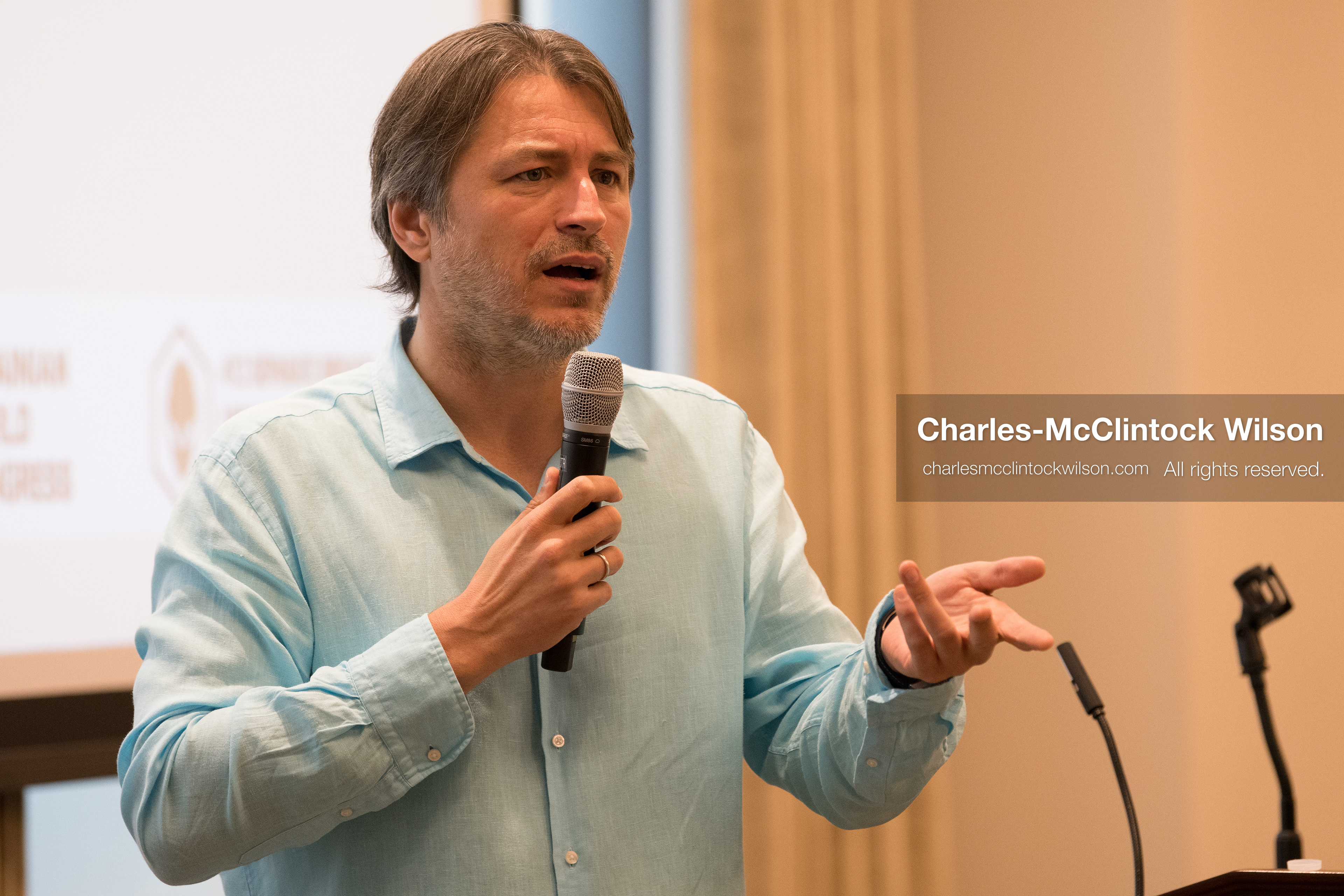  July 23, 2026, Salt Lake City, Utah, USA: Ukrainian activist SERHIY PRYTULA speaks during a community meeting at the Utah State Capitol building in Salt Lake City, Utah, on Thursday, July 23, 2026. The event, titled ''Ukraine in the Fifth Year of the Full-Scale War: An Honest Conversation,'' was hosted by the Prytula Foundation USA to discuss civil defense and ongoing humanitarian aid initiatives. (Credit Image: © Charles-McClintock Wilson/ZUMA Press Wire)