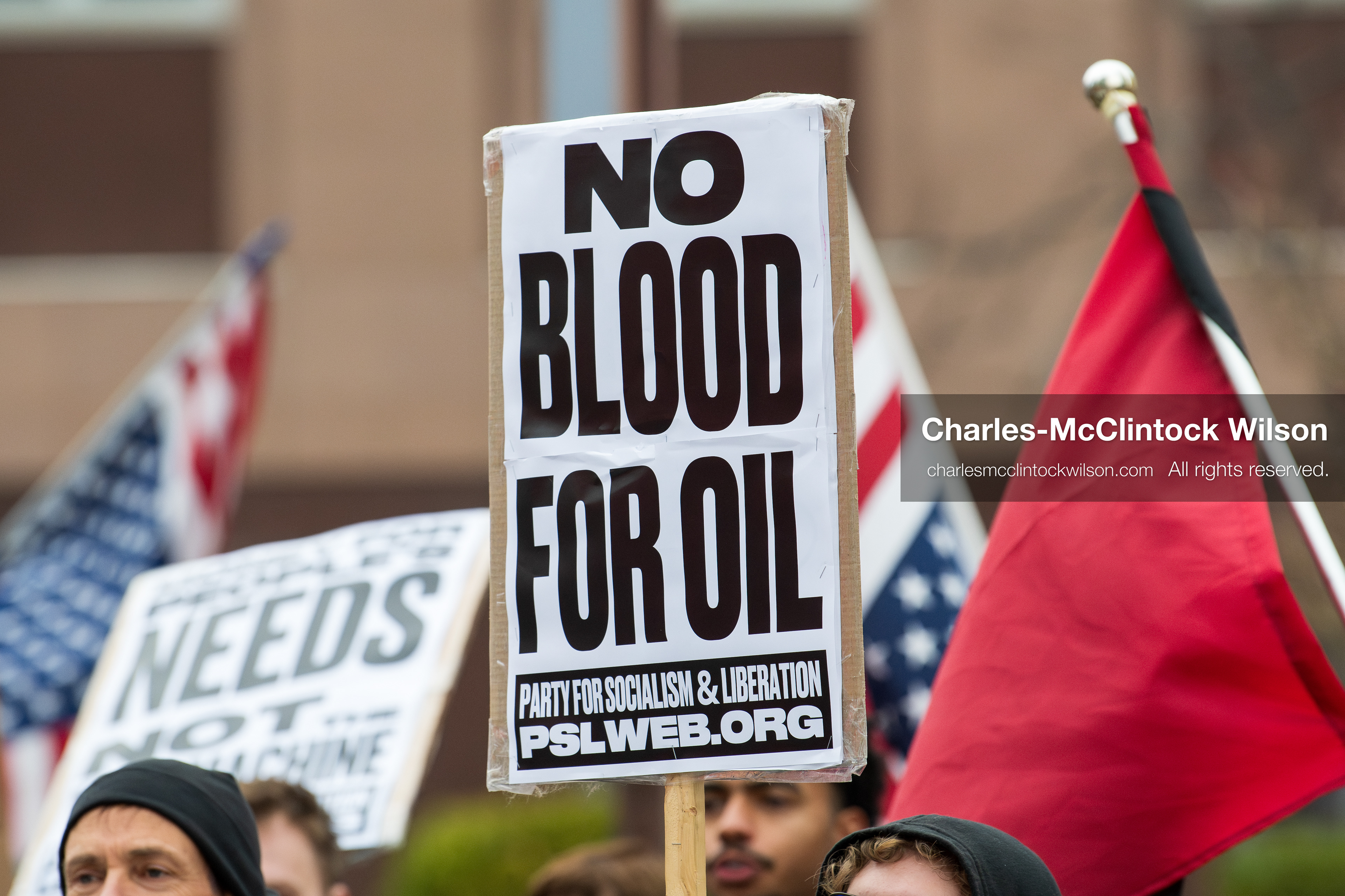 January 3, 2026, Salt Lake City, Utah, USA: A protester holds a sign during a demonstration against US action in Venezuela outside the Wallace Federal Building in Salt Lake City, Utah. The protest was part of a nationwide mobilization responding to recent military developments. (Credit Image: (c) Charles‑McClintock Wilson/ZUMA Press Wire)