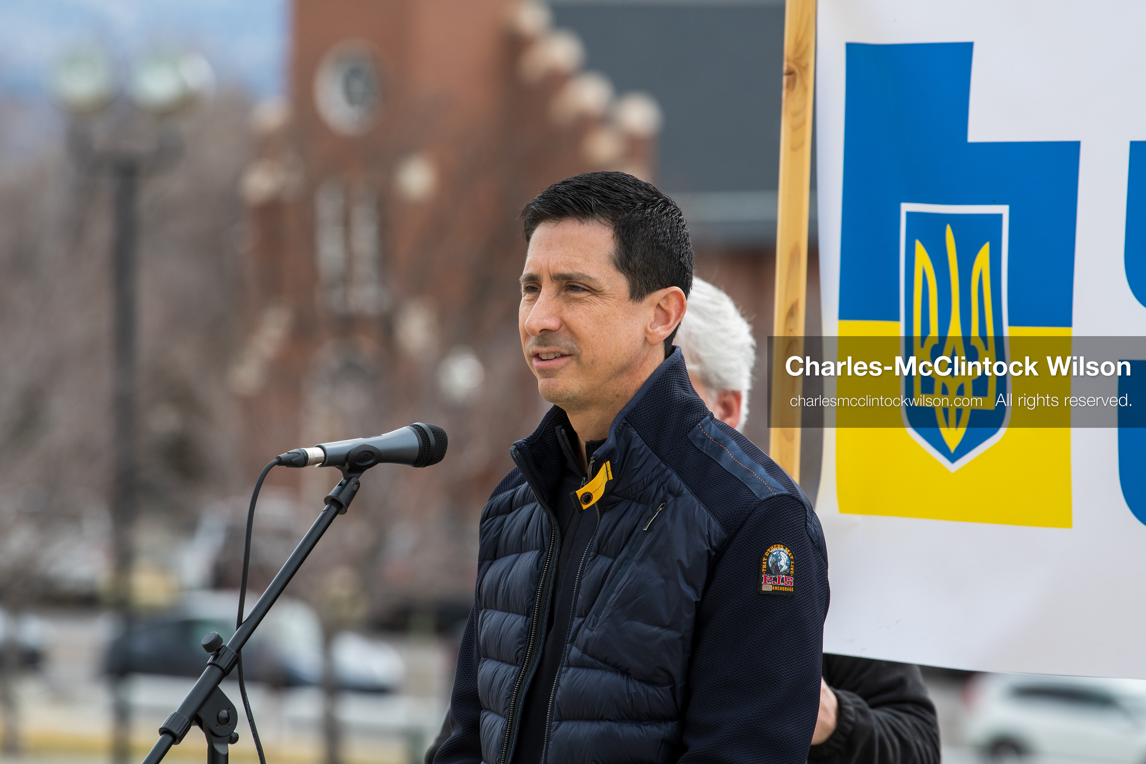 February 28, 2026, Salt Lake City, Utah, USA: JONATHAN FREEDMAN, Honorary Consul of Ukraine in Utah, speaks during the Stand With Ukraine rally near the Utah State Capitol. The gathering marked the four year anniversary of the full scale Russian invasion of Ukraine and brought community members together in support of Ukrainians and local humanitarian efforts. (Credit Image: © Charles McClintock Wilson/ZUMA Press Wire)