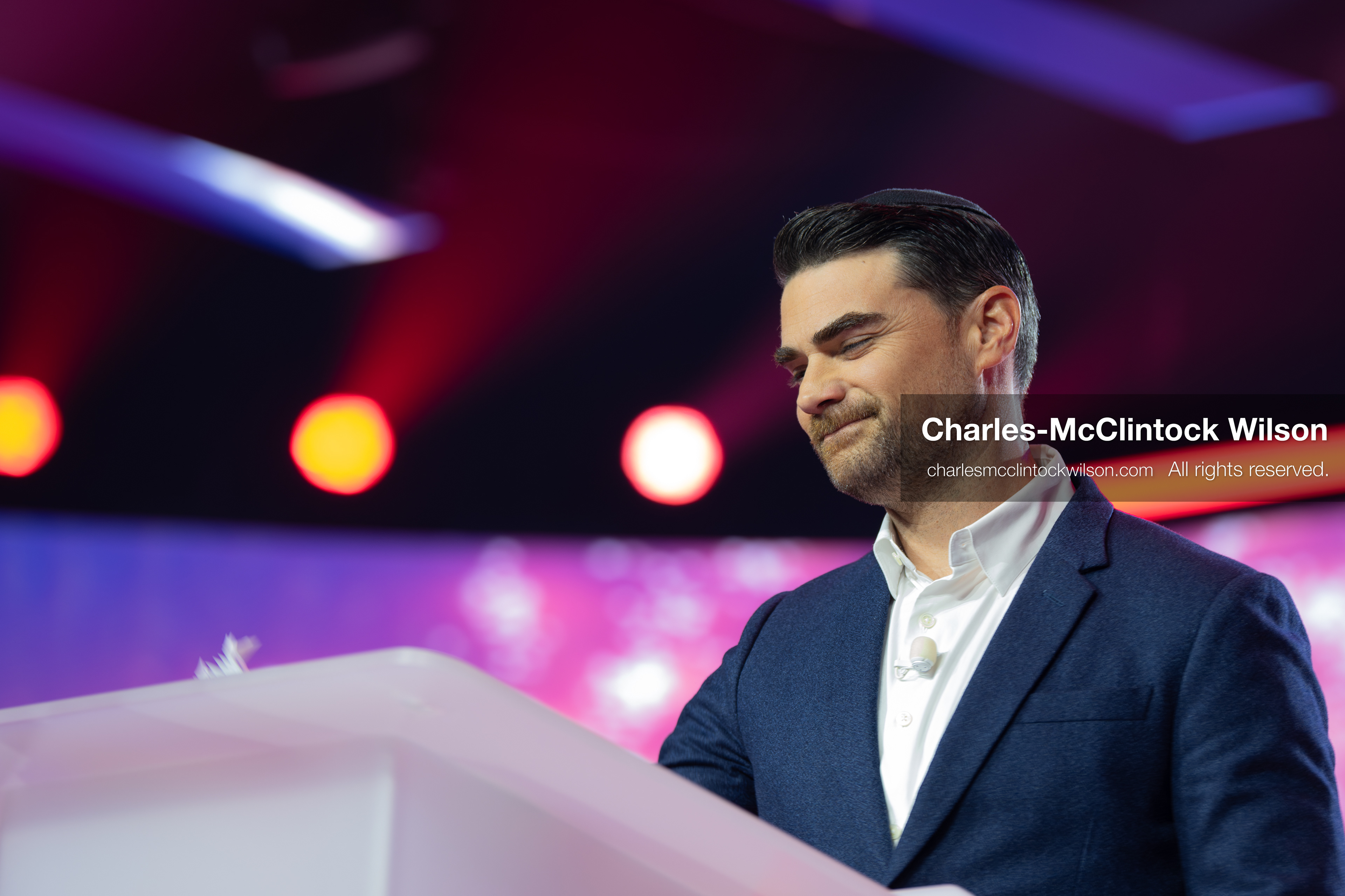December 18, 2025, Phoenix, Arizona, USA: Ben Shapiro speaks during Day One of Turning Point USA’s AmericaFest 2025 at the Phoenix Convention Center in Phoenix, Arizona.   (Credit Image: © Charles‑McClintock Wilson/ZUMA Press Wire)