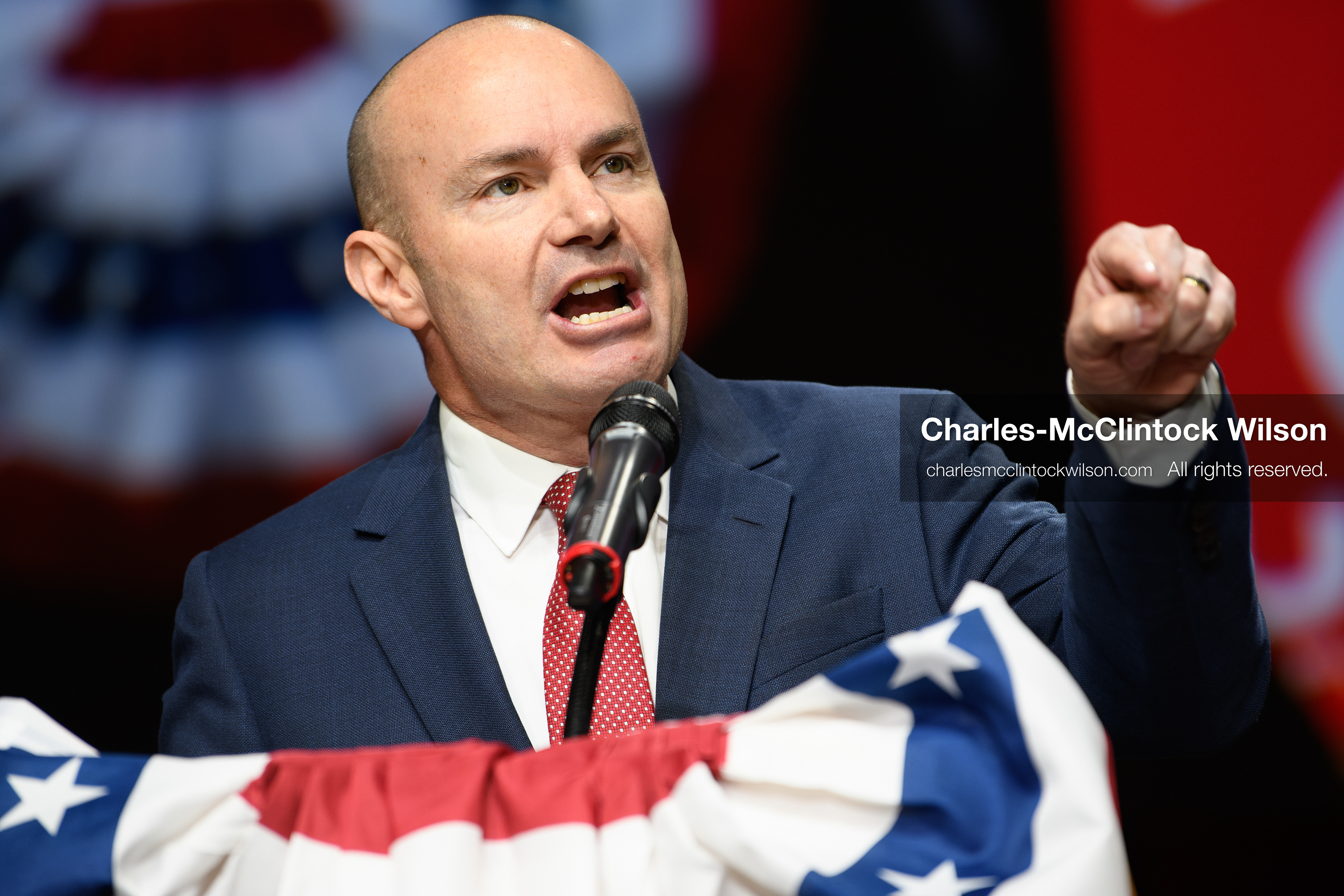 April 25, 2026, Orem, Utah, USA: U.S. Sen. MIKE LEE (R‑UT) speaks during the 2026 Utah Republican State Nominating Convention at the UCCU Center on the campus of Utah Valley University in Orem. (Credit Image: © Charles-McClintock Wilson/ZUMA Press Wire)