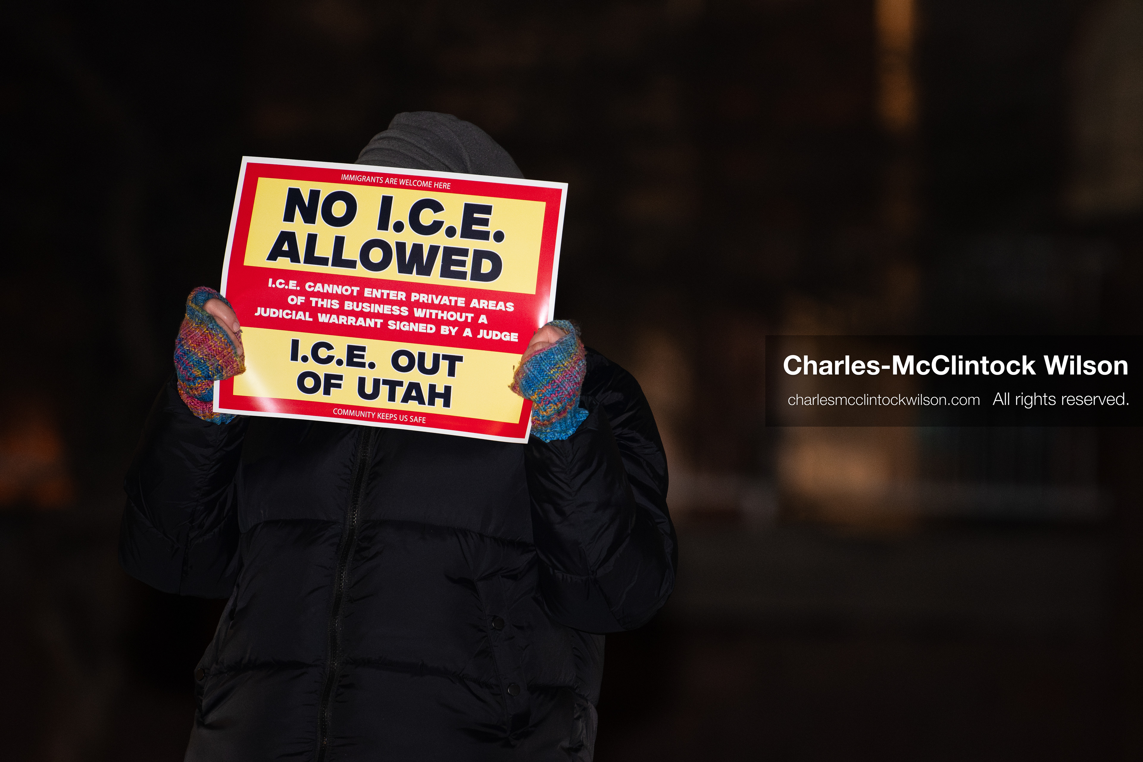 January 8, 2026, Salt Lake City, Utah, USA: A demonstrator holds a sign during an anti ICE protest at Pioneer Park in Salt Lake City Utah on Jan 8 2026. The rally followed the death of Renee Nicole Good a Minneapolis woman who was fatally shot during an encounter with immigration authorities and drew hundreds calling for accountability and changes to enforcement practices. (Credit Image: © Charles-McClintock Wilson/ZUMA Press Wire)