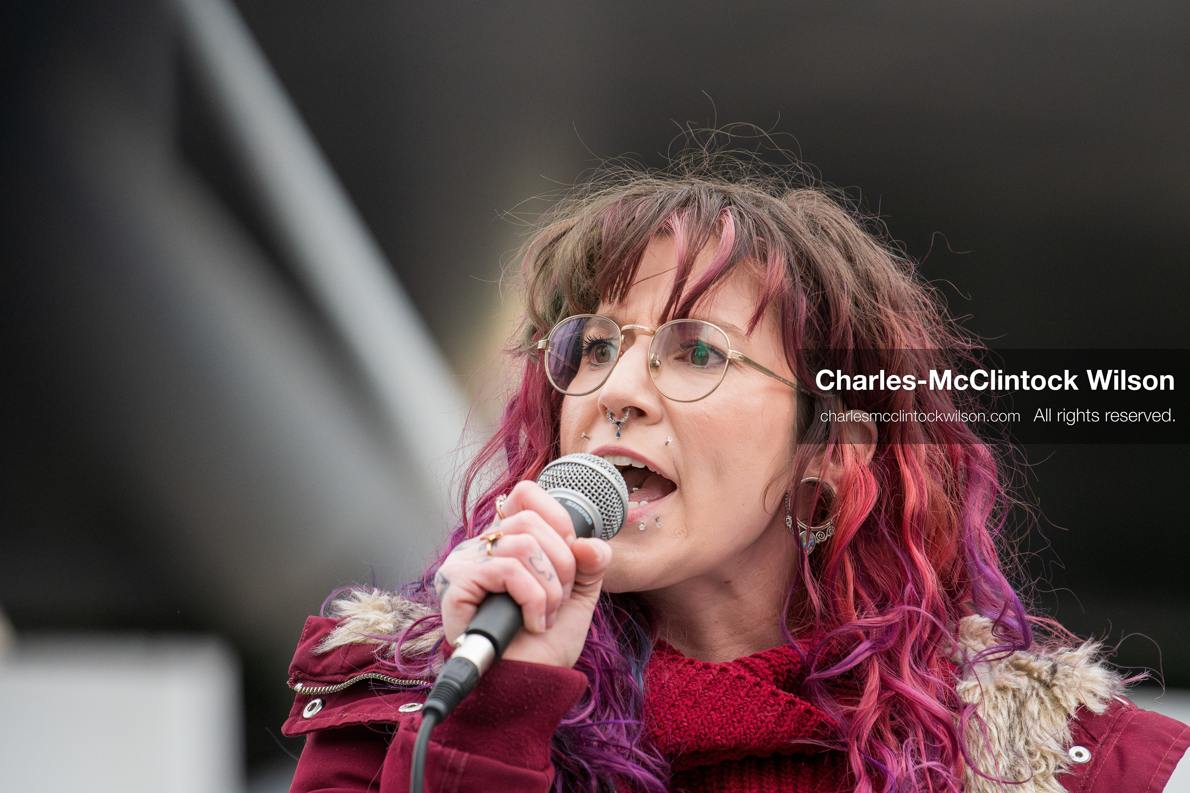 January 3, 2026, Salt Lake City, Utah, USA: A speaker addresses demonstrators during a protest against US military action in Venezuela outside the Wallace Federal Building in Salt Lake City, Utah. The protest was part of a nationwide mobilization opposing airstrikes and foreign intervention. (Credit Image: (c) Charles‑McClintock Wilson/ZUMA Press Wire)