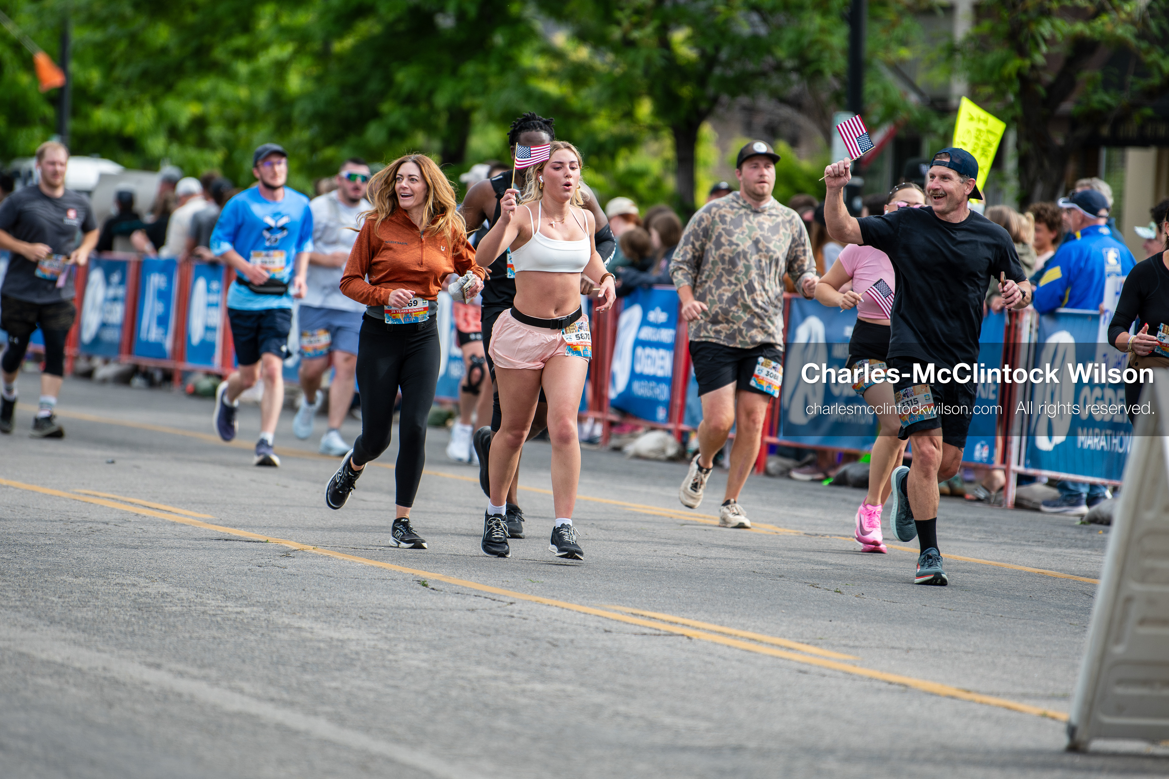 May 16, 2026, Ogden, Utah, USA: Runners make their way along the course during the 25th Annual America First Ogden Marathon in Ogden, Utah, on Saturday, May 16, 2026. The event drew thousands of participants and spectators for the milestone 25th running of the marathon. (Credit Image: © Charles-McClintock Wilson/ZUMA Press Wire)