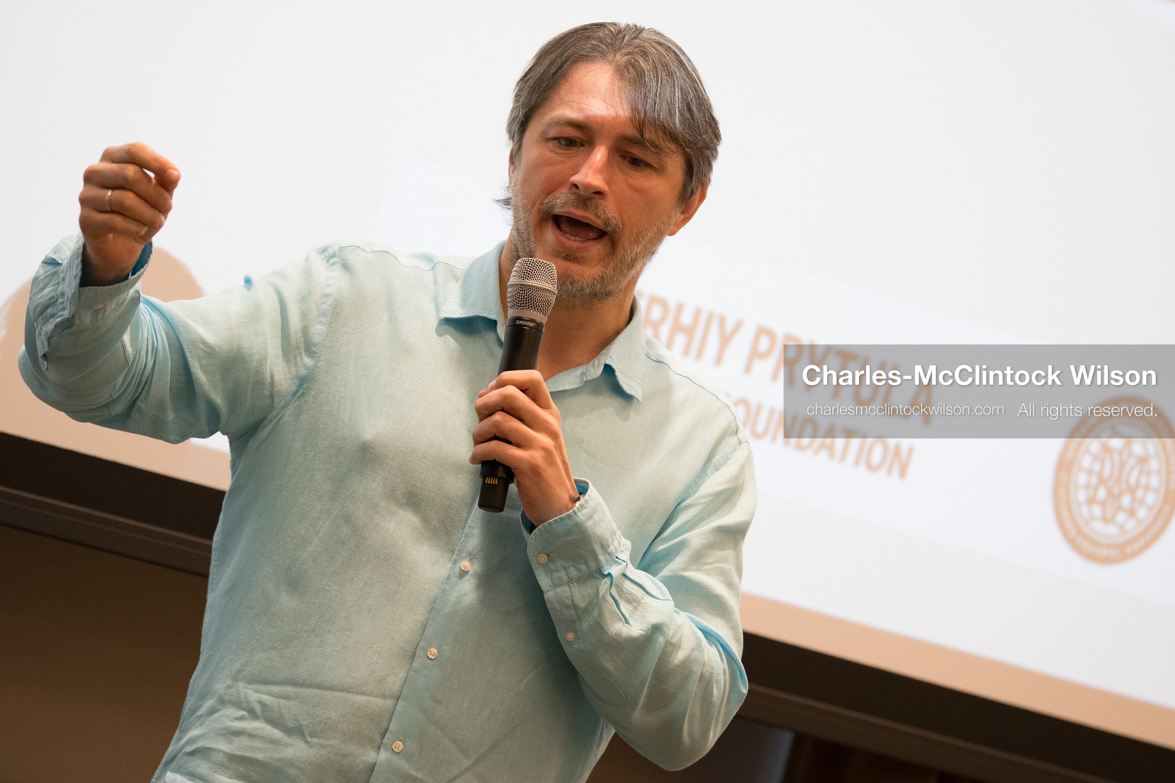  July 23, 2026, Salt Lake City, Utah, USA: Ukrainian activist SERHIY PRYTULA speaks during a community meeting at the Utah State Capitol building in Salt Lake City, Utah, on Thursday, July 23, 2026. The event, titled ''Ukraine in the Fifth Year of the Full-Scale War: An Honest Conversation,'' was hosted by the Prytula Foundation USA to discuss civil defense and ongoing humanitarian aid initiatives. (Credit Image: © Charles-McClintock Wilson/ZUMA Press Wire)