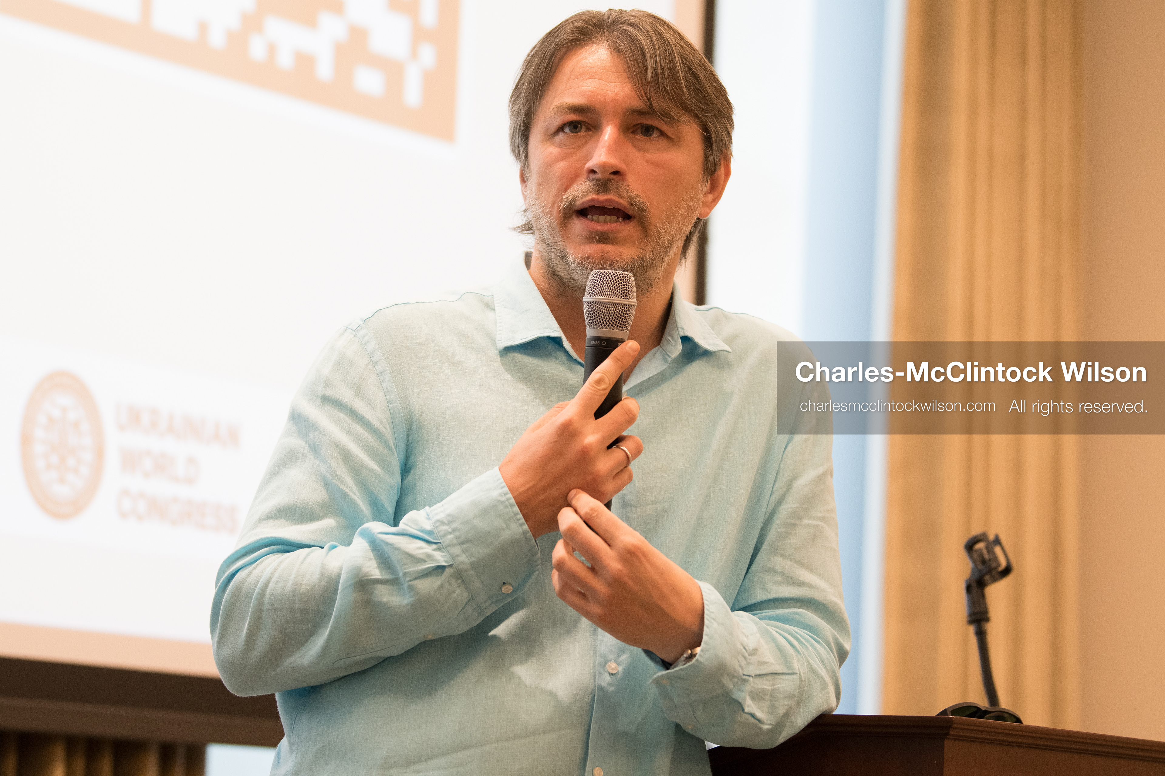  July 23, 2026, Salt Lake City, Utah, USA: Ukrainian activist SERHIY PRYTULA speaks during a community meeting at the Utah State Capitol building in Salt Lake City, Utah, on Thursday, July 23, 2026. The event, titled ''Ukraine in the Fifth Year of the Full-Scale War: An Honest Conversation,'' was hosted by the Prytula Foundation USA to discuss civil defense and ongoing humanitarian aid initiatives. (Credit Image: © Charles-McClintock Wilson/ZUMA Press Wire)