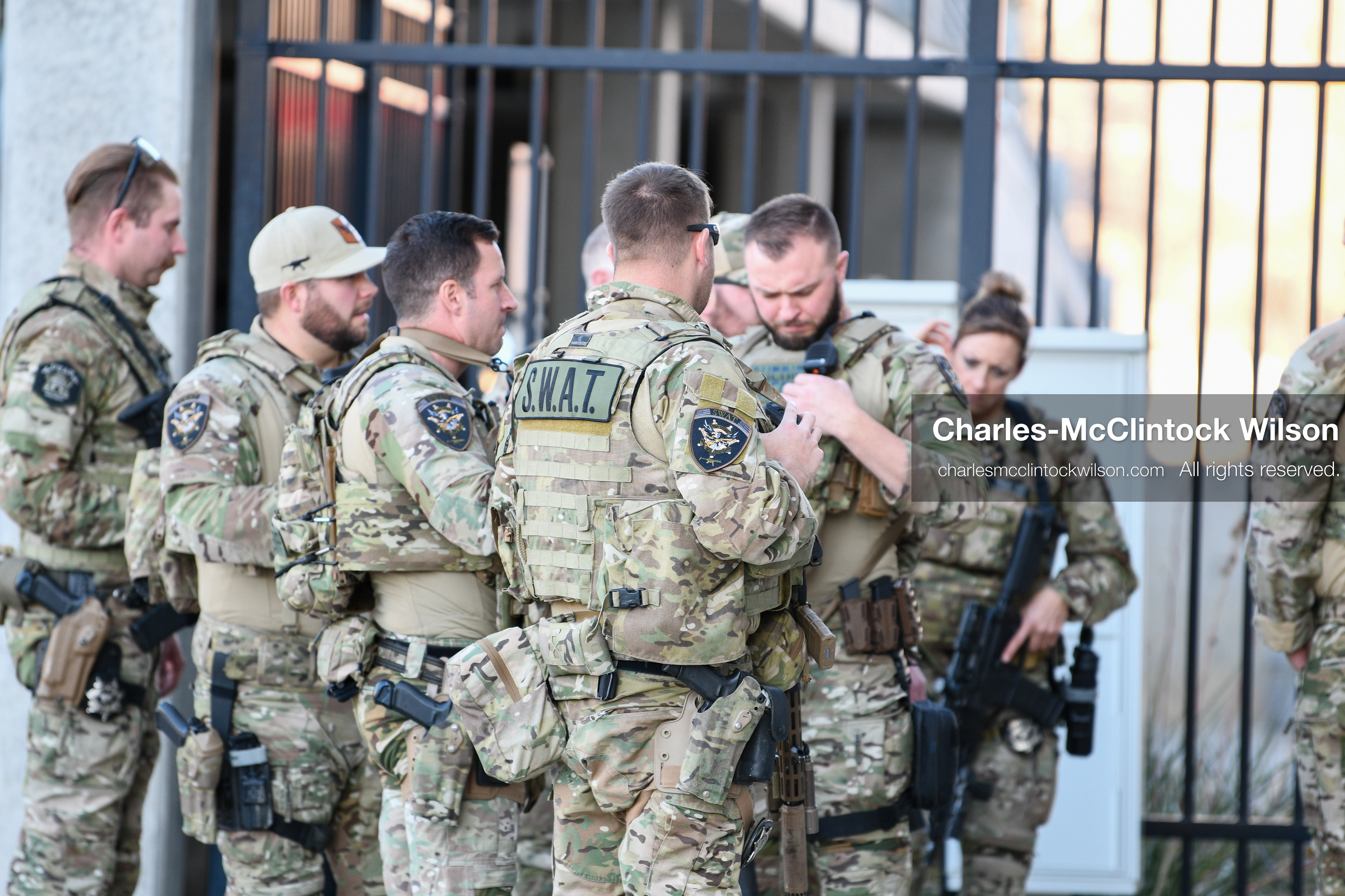 PROVO, UTAH, USA – DECEMBER 11, 2025: A SWAT team arrives outside the Fourth District Court in Provo ahead of the first in‑person court appearance of Tyler Robinson in the Charlie Kirk murder case. (Credit Image: © Charles‑McClintock Wilson/ZUMA Press Wire)