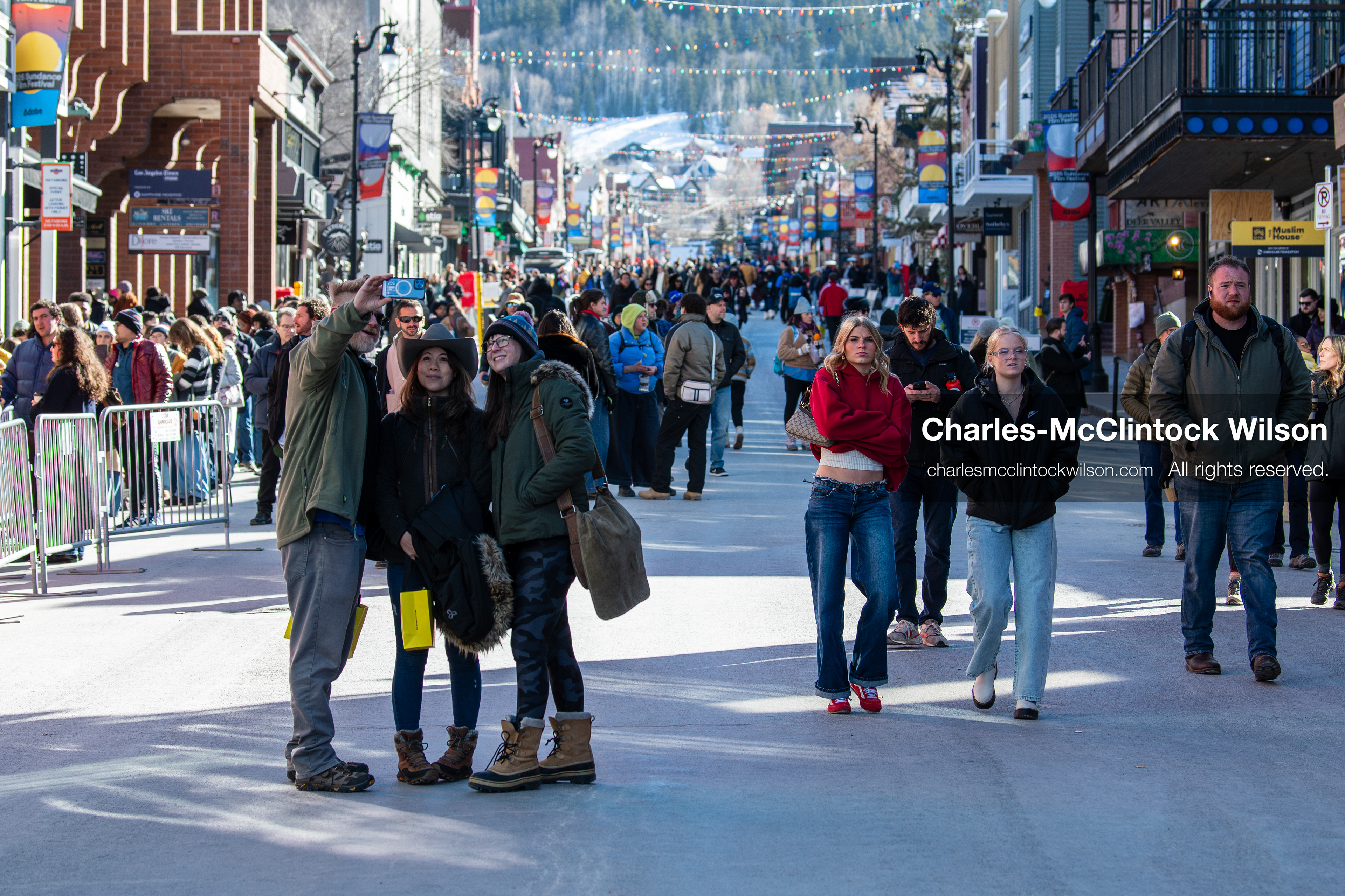  January 26, 2026, Park City, Utah, USA: Pedestrians walk along Main Street during the 2026 Sundance Film Festival in Park City, Utah, on Monday, Jan. 26, 2026. (Credit Image: © Charles McClintock Wilson/ZUMA Press Wire)