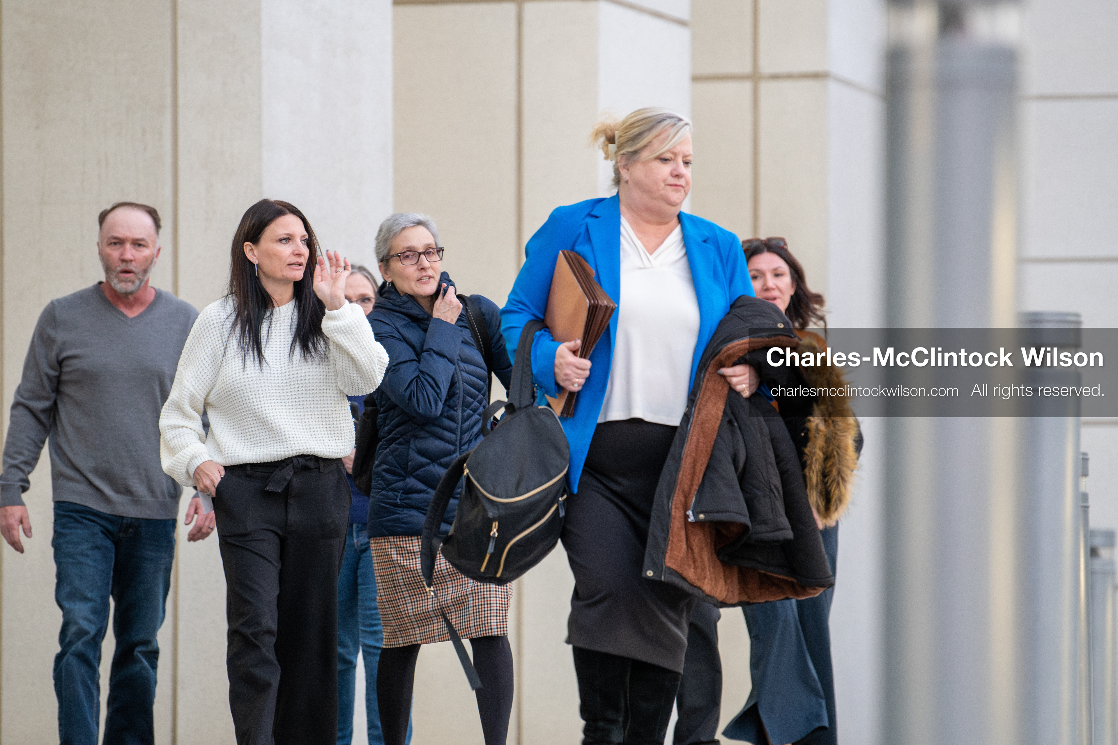 January 16, 2026, Provo, Utah, USA: Defense attorney KATHRYN NESTER walks alongside Amber Robinson and Matt Robinson outside the Fourth Judicial District Courthouse in Provo, Utah, after the January 16, 2026, court hearing for Tyler Robinson. Robinson is the alleged killer of US conservative figure Charlie Kirk, who was fatally shot during an event at Utah Valley University. (Credit Image: © Charles-McClintock Wilson/ZUMA Press Wire)
