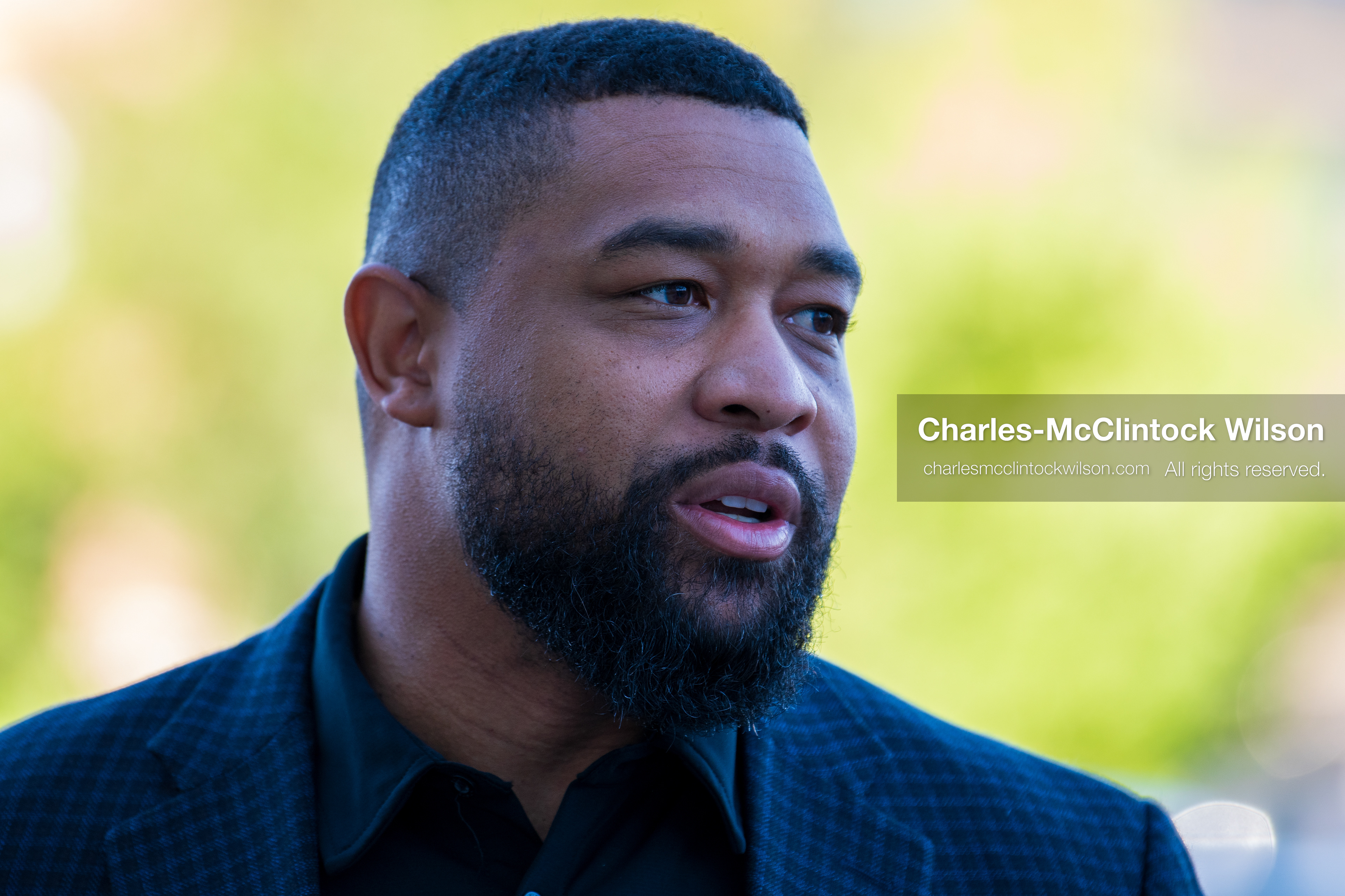 July 9, 2026, Provo, Utah, USA: BRANDON TATUM, a conservative commentator and former police officer, conducts an interview outside the Fourth District Court during the fourth day of the preliminary hearing in the Tyler Robinson case. (Credit Image: © Charles-McClintock Wilson/ZUMA Press Wire)