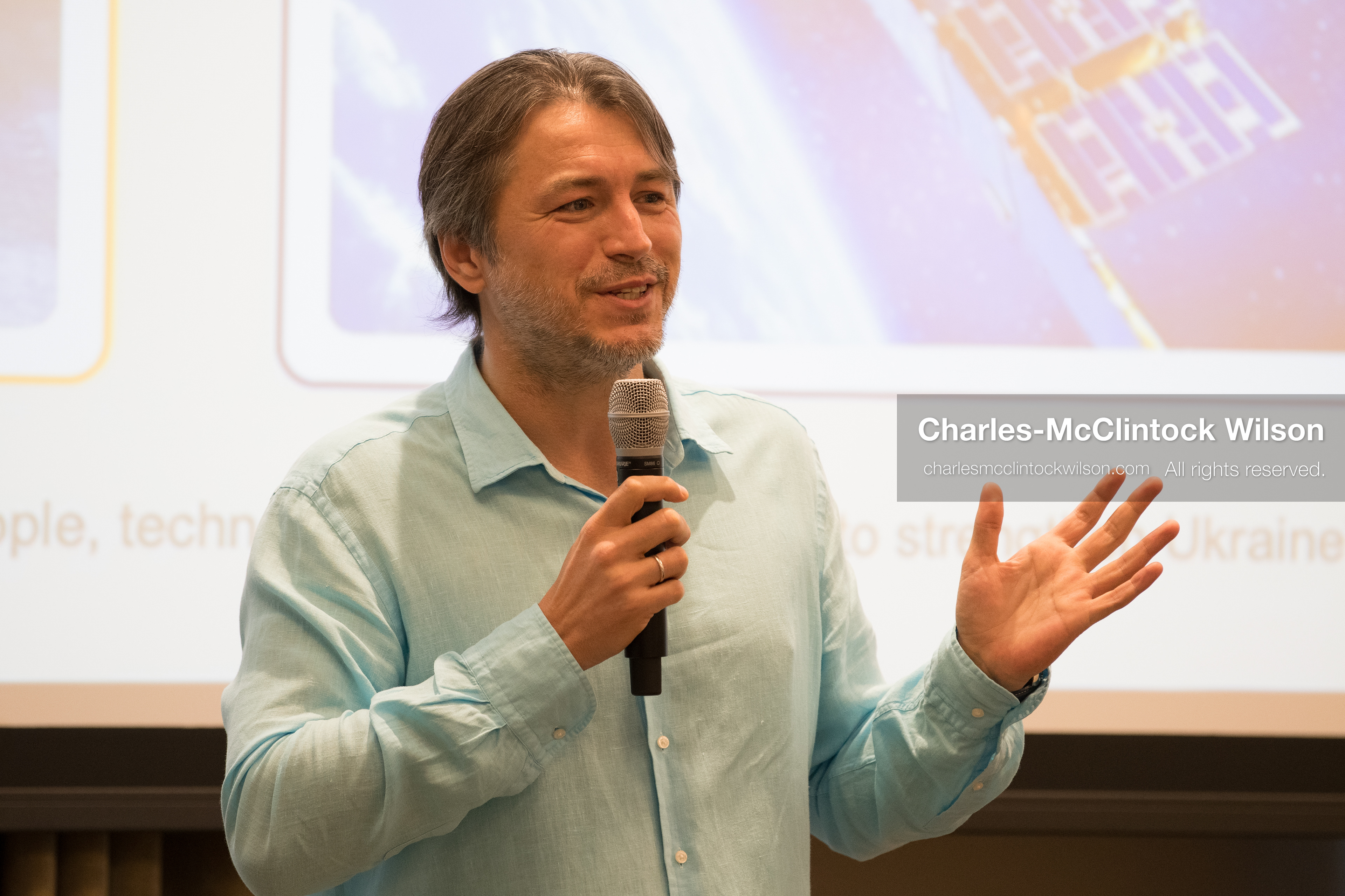  July 23, 2026, Salt Lake City, Utah, USA: Ukrainian activist SERHIY PRYTULA speaks during a community meeting at the Utah State Capitol building in Salt Lake City, Utah, on Thursday, July 23, 2026. The event, titled ''Ukraine in the Fifth Year of the Full-Scale War: An Honest Conversation,'' was hosted by the Prytula Foundation USA to discuss civil defense and ongoing humanitarian aid initiatives. (Credit Image: © Charles-McClintock Wilson/ZUMA Press Wire)