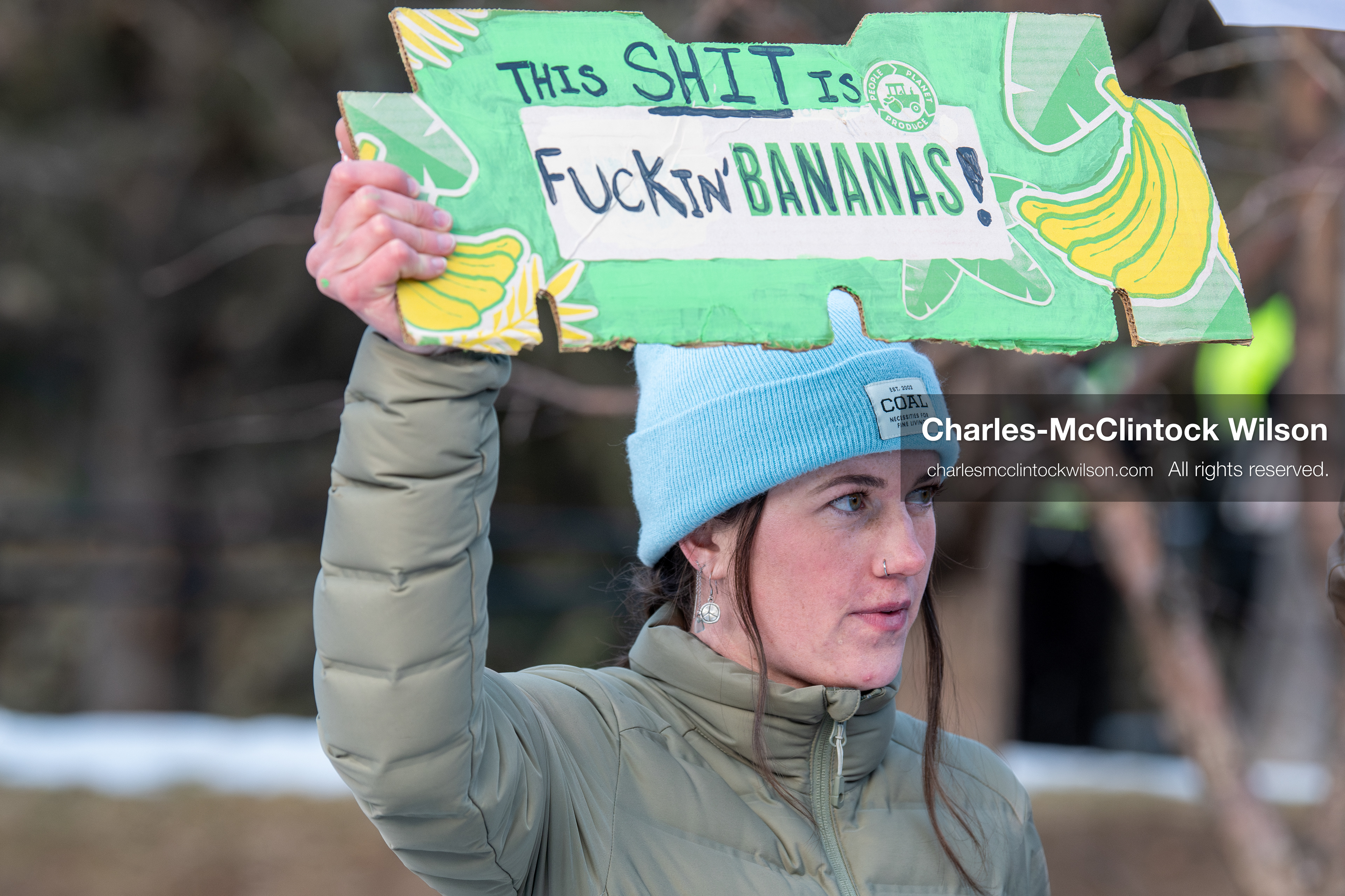 January 26, 2026, Park City, Utah, USA: A demonstrator holds a sign during a protest opposing U.S. Immigration and Customs Enforcement (I.C.E.) ICE agents at Miner's Park on Main Street during the Sundance Film Festival in Park City, Utah, on Monday, Jan. 26, 2026. The event was held in response to the fatal shooting of Alex Pretti by a U.S. Border Patrol officer in Minneapolis. (Credit Image: © Charles McClintock Wilson/ZUMA Press Wire)
