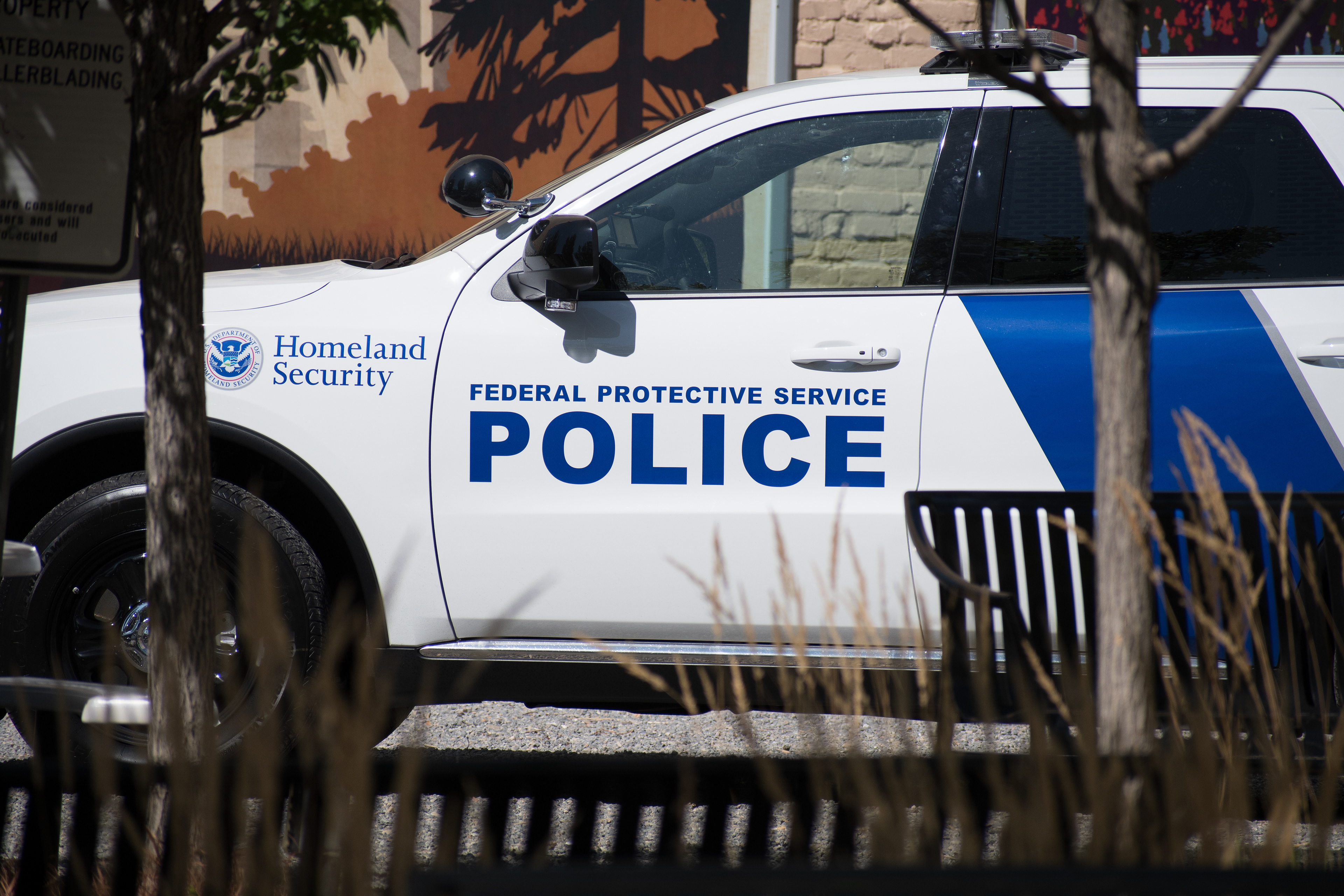 September 15, 2025 – Provo, Utah, United States: A Homeland Security vehicle is seen outside the Utah Valley Convention Center during a Department of Homeland Security career expo aimed at recruiting law enforcement and security personnel. Photograph by Charles‑McClintock Wilson / ZUMA Press Wire 
