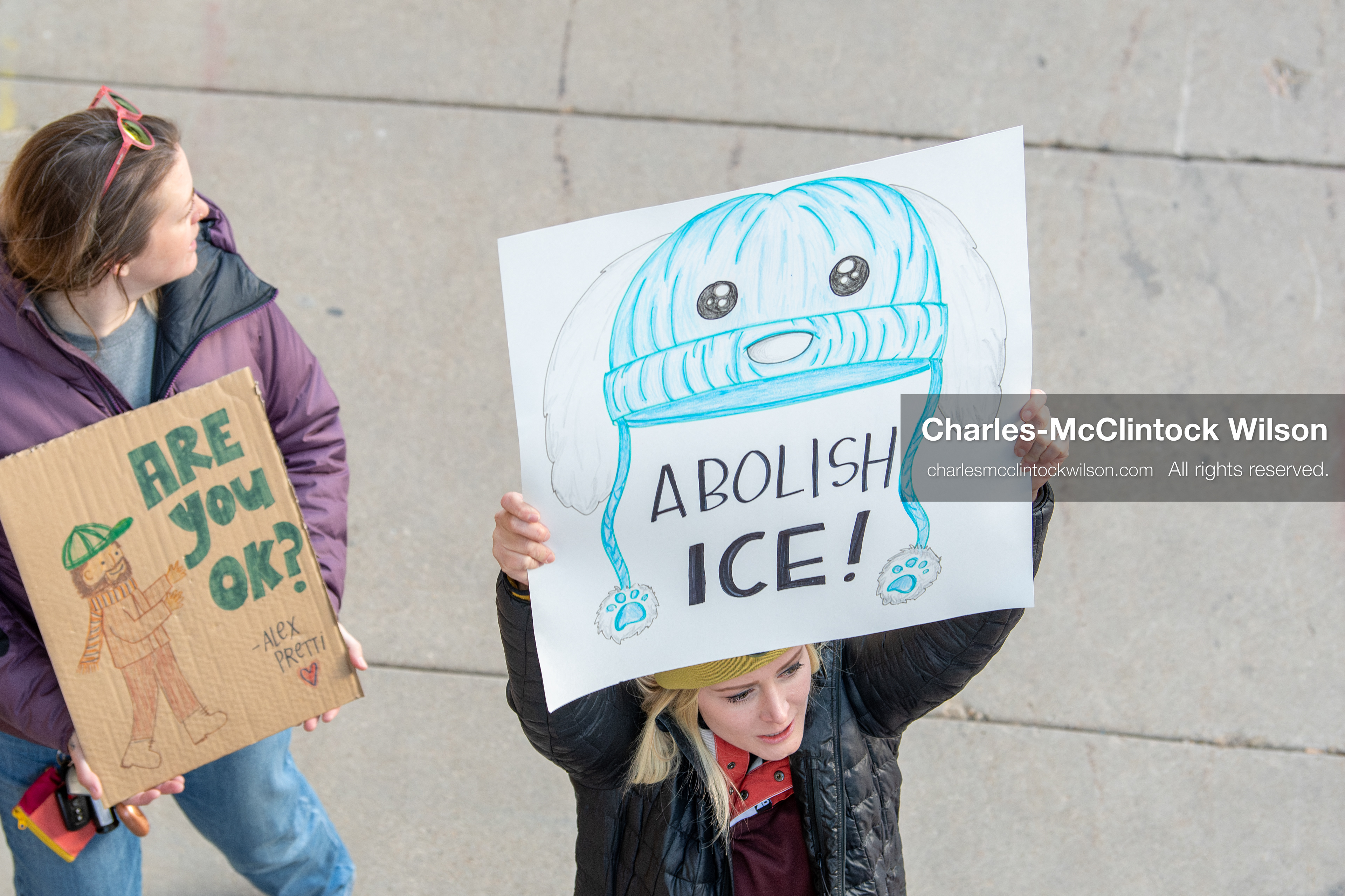 January 26, 2026, Park City, Utah, USA: Demonstrators march through Main Street holding signs during a protest opposing U.S. Immigration and Customs Enforcement (I.C.E.) ICE agents at the Sundance Film Festival in Park City, Utah, on Monday, Jan. 26, 2026. The event was held in response to the fatal shooting of Alex Pretti by a U.S. Border Patrol officer in Minneapolis. (Credit Image: © Charles McClintock Wilson/ZUMA Press Wire)
