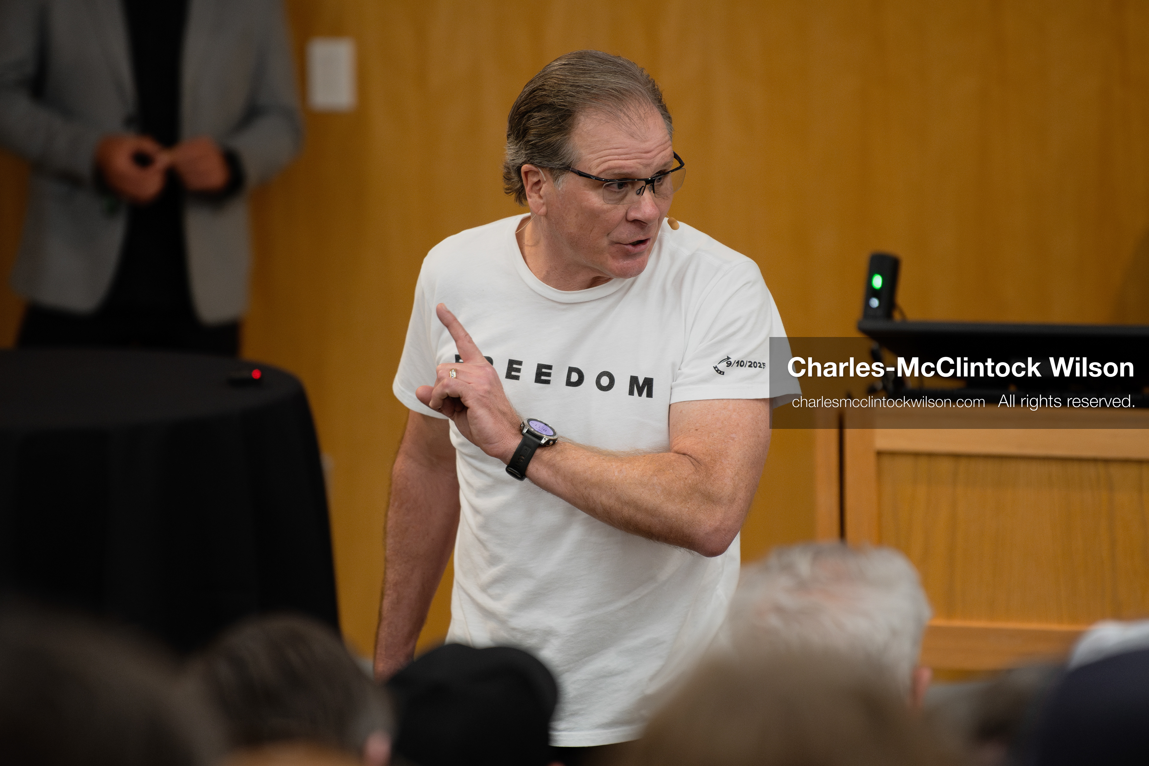March 26, 2026, Orem, Utah, USA: US author, Christian apologist, and founder of http://CrossExamined.org Frank Turek speaks during a stop on his “Change My Mind” College Tour at Utah Valley University in Orem, Utah. The event, hosted by Ratio Christi, included discussions on faith, philosophy, and the problem of evil. (Credit Image: © Charles-McClintock Wilson/ZUMA Press Wire)