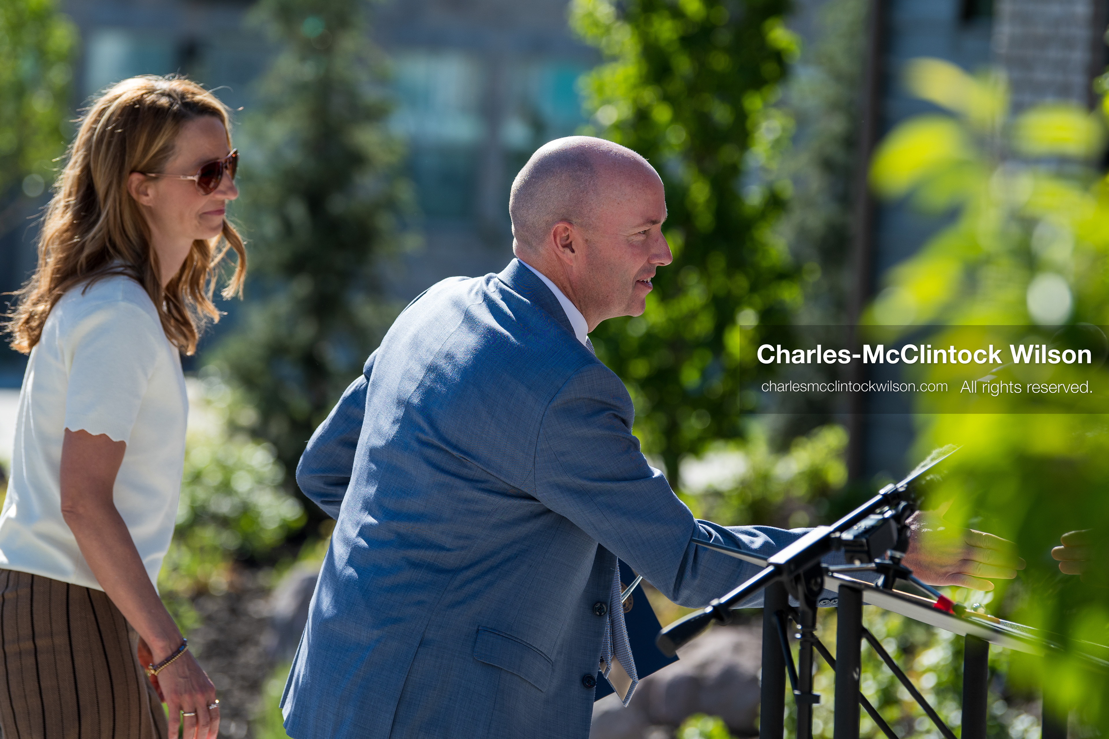 May 28, 2026, Lehi, Utah, USA: Utah Governor SPENCER COX and First Lady ABBY COX attend the opening ceremony for Innovation Park at Holbrook Farms and the Lehi Rippy Literacy Center on May 28, 2026, in Lehi, Utah. (Credit Image: © Charles‑McClintock Wilson/ZUMA Press Wire)