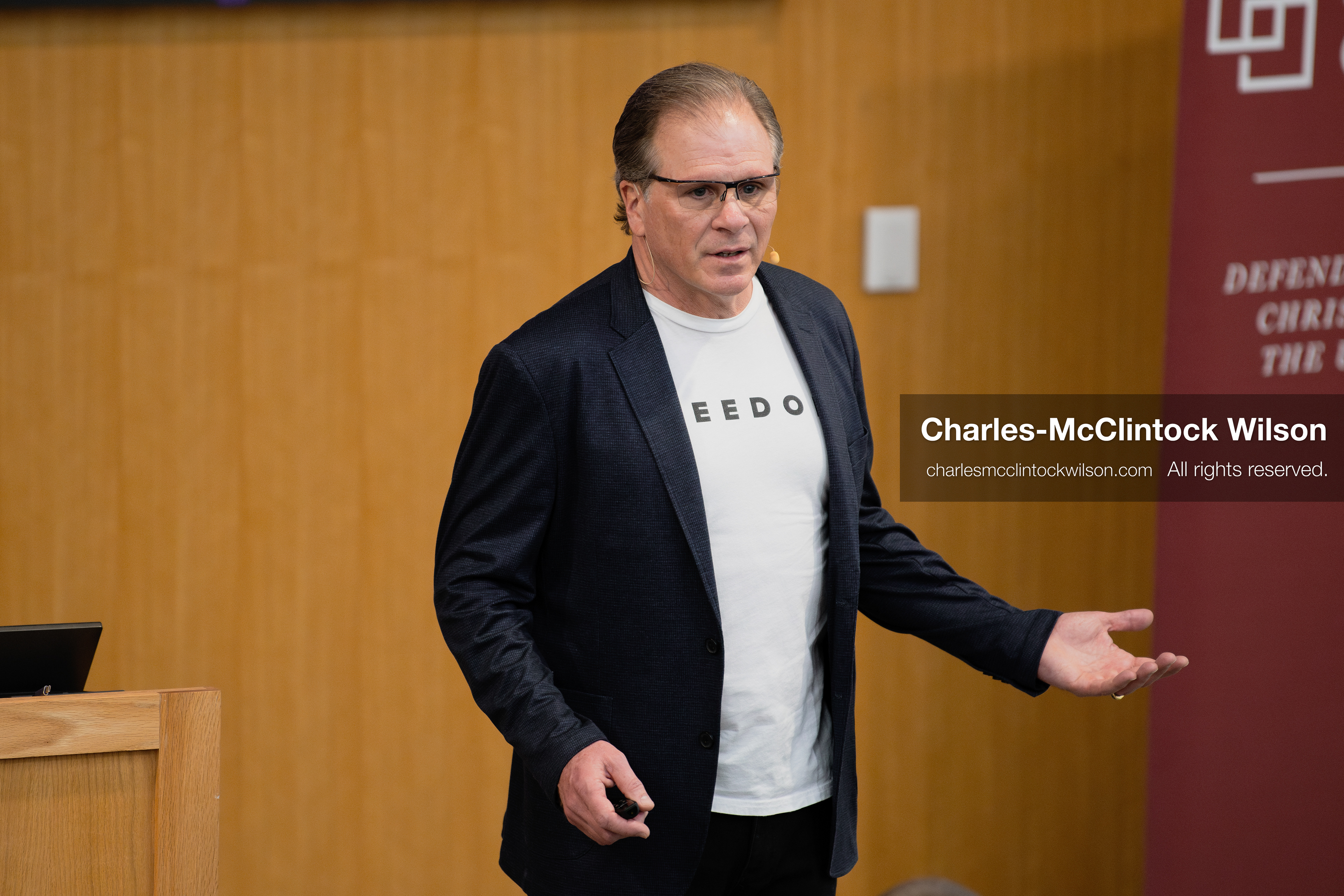 March 26, 2026, Orem, Utah, USA: US author, Christian apologist, and founder of http://CrossExamined.org Frank Turek speaks during a stop on his “Change My Mind” College Tour at Utah Valley University in Orem, Utah. The event, hosted by Ratio Christi, included discussions on faith, philosophy, and the problem of evil. (Credit Image: © Charles-McClintock Wilson/ZUMA Press Wire)