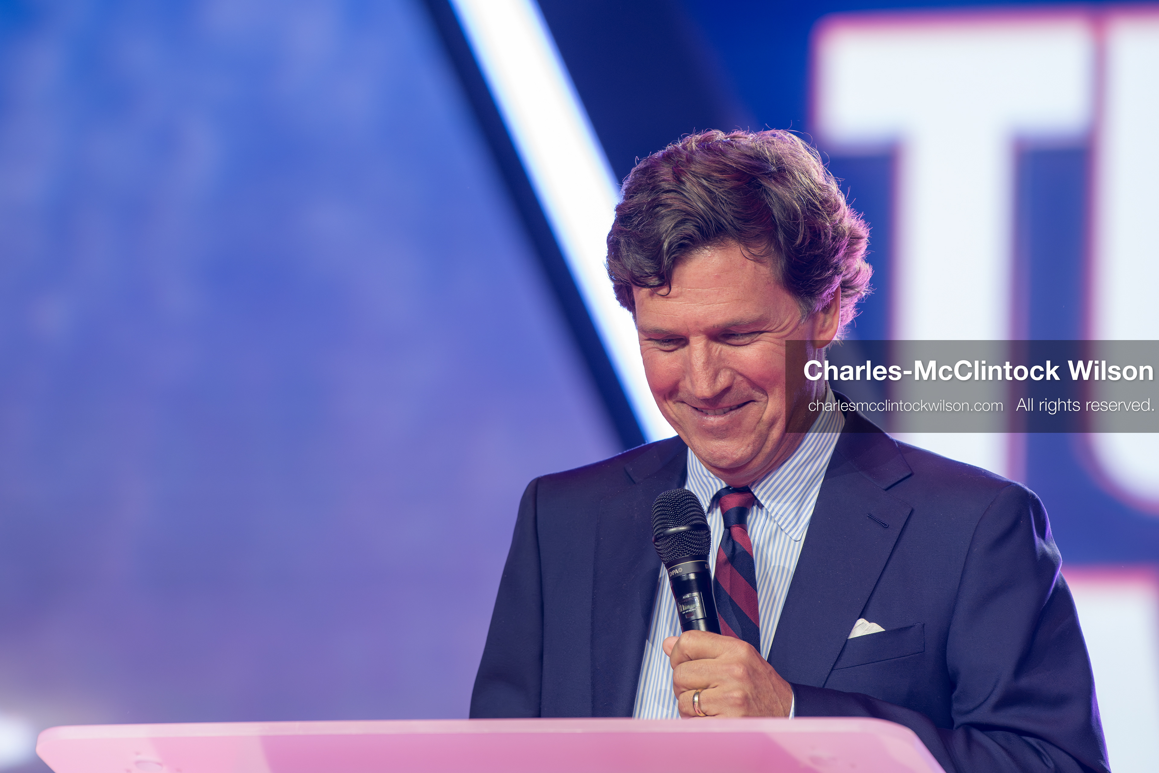December 18, 2025, Phoenix, Arizona, USA: Tucker Carlson speaks on Day One of Turning Point USA’s AmericaFest 2025 at the Phoenix Convention Center in Phoenix, Arizona.   (Credit Image: © Charles‑McClintock Wilson/ZUMA Press Wire)