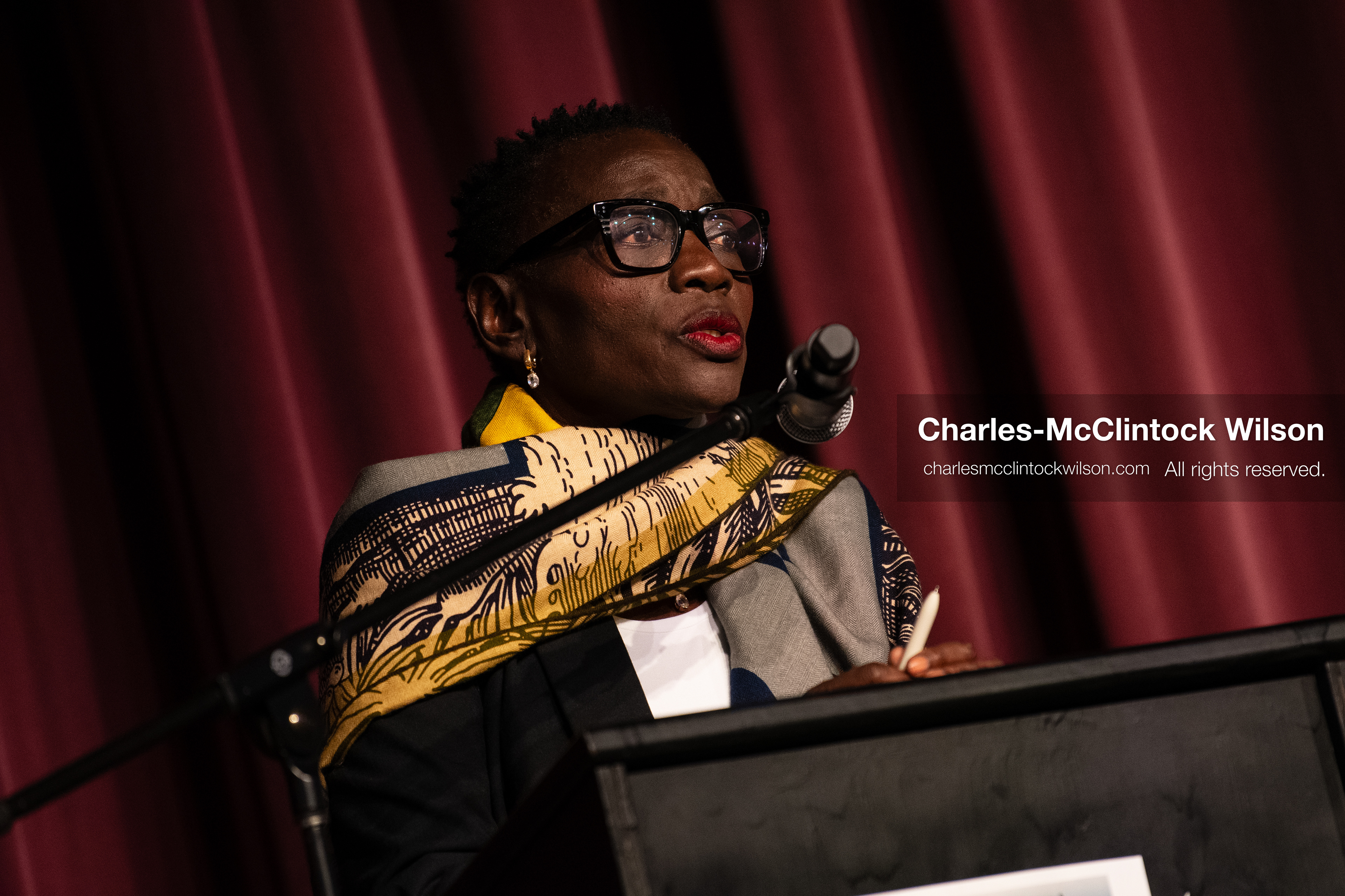 June 24, 2026, Salt Lake City, Utah, USA: Dr. AUMA OBAMA, founder of the Sauti Kuu Foundation and sister of former US president Barack Obama, speaks to attendees during the ''You(th) Matter'' community event at Glendale Middle School in Salt Lake City, Utah. (Credit Image: © Charles-McClintock Wilson/ZUMA Press Wire)