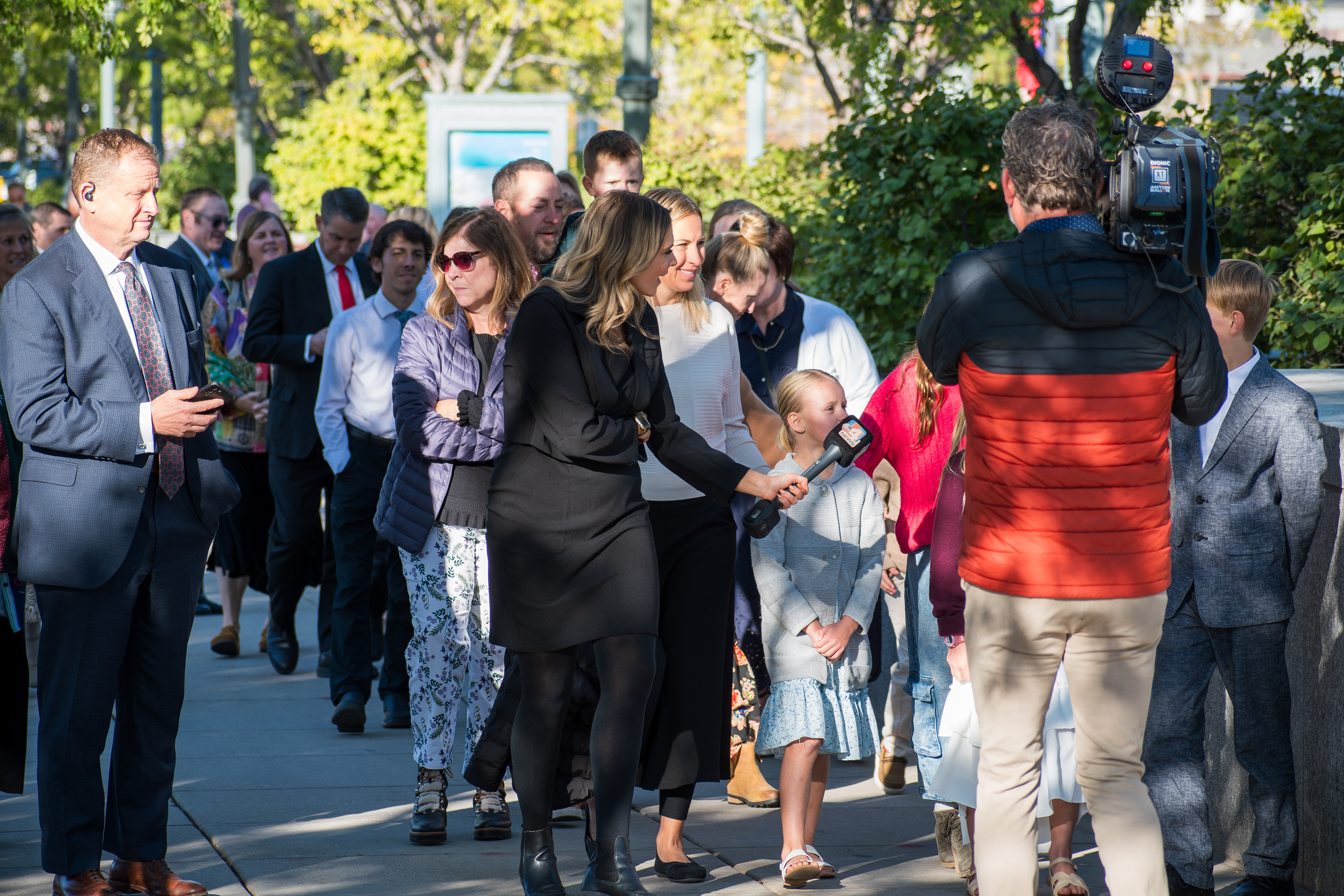 October 6, 2025, Salt Lake City, Utah, USA: People wait in line outside the Conference Center during the public viewing for RUSSELL M. NELSON, the 17th president of the Church of Jesus Christ of Latter-day Saints. Nelson died at his home in Salt Lake City, Utah, on September 27, 2025, at the age of 101. (Credit Image: © Charles-McClintock Wilson/ZUMA Press Wire)