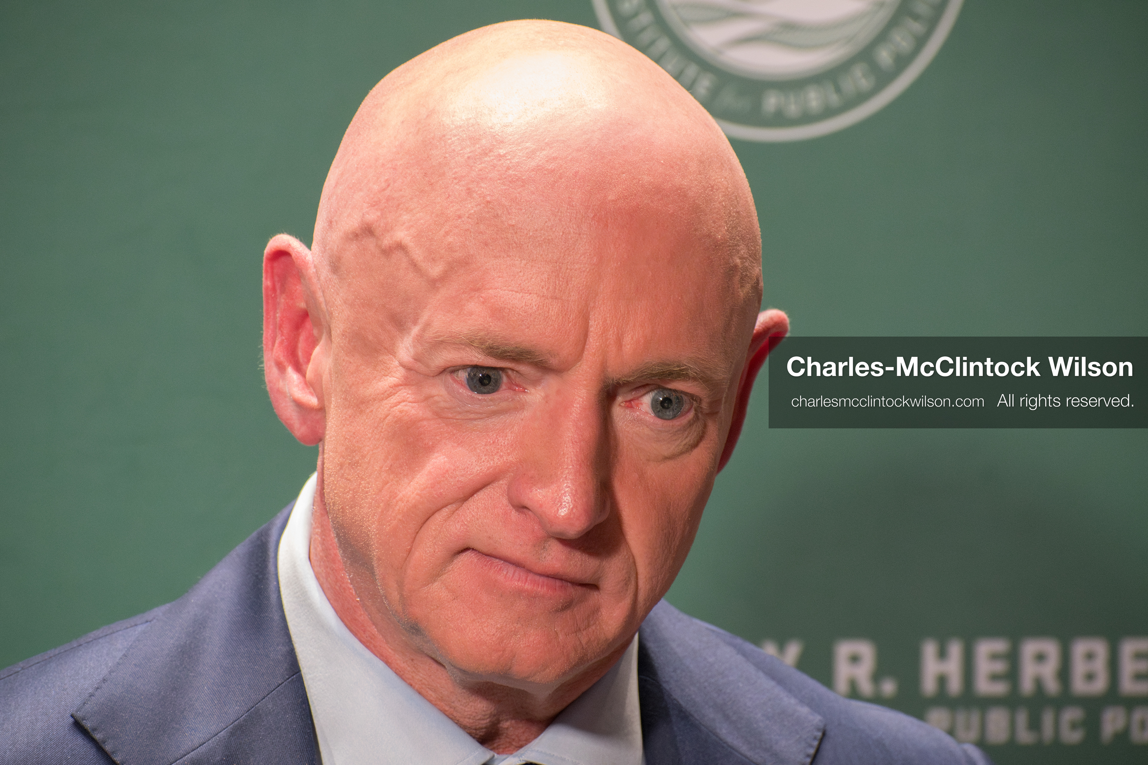 November 12, 2025, Orem, Utah, USA: Senator Mark Kelly (D–AZ) engages with members of the press during the Senators Modeling Civility forum hosted by the Gary R. Herbert Institute for Public Policy at Utah Valley University. The event, held at the Noorda Center for the Performing Arts, featured bipartisan dialogue moderated by CNN anchor Dana Bash, emphasizing institutional restraint and civic engagement following the assassination of conservative activist Charlie Kirk.  (Credit Image: © Charles-McClintock Wilson/ZUMA Press Wire)