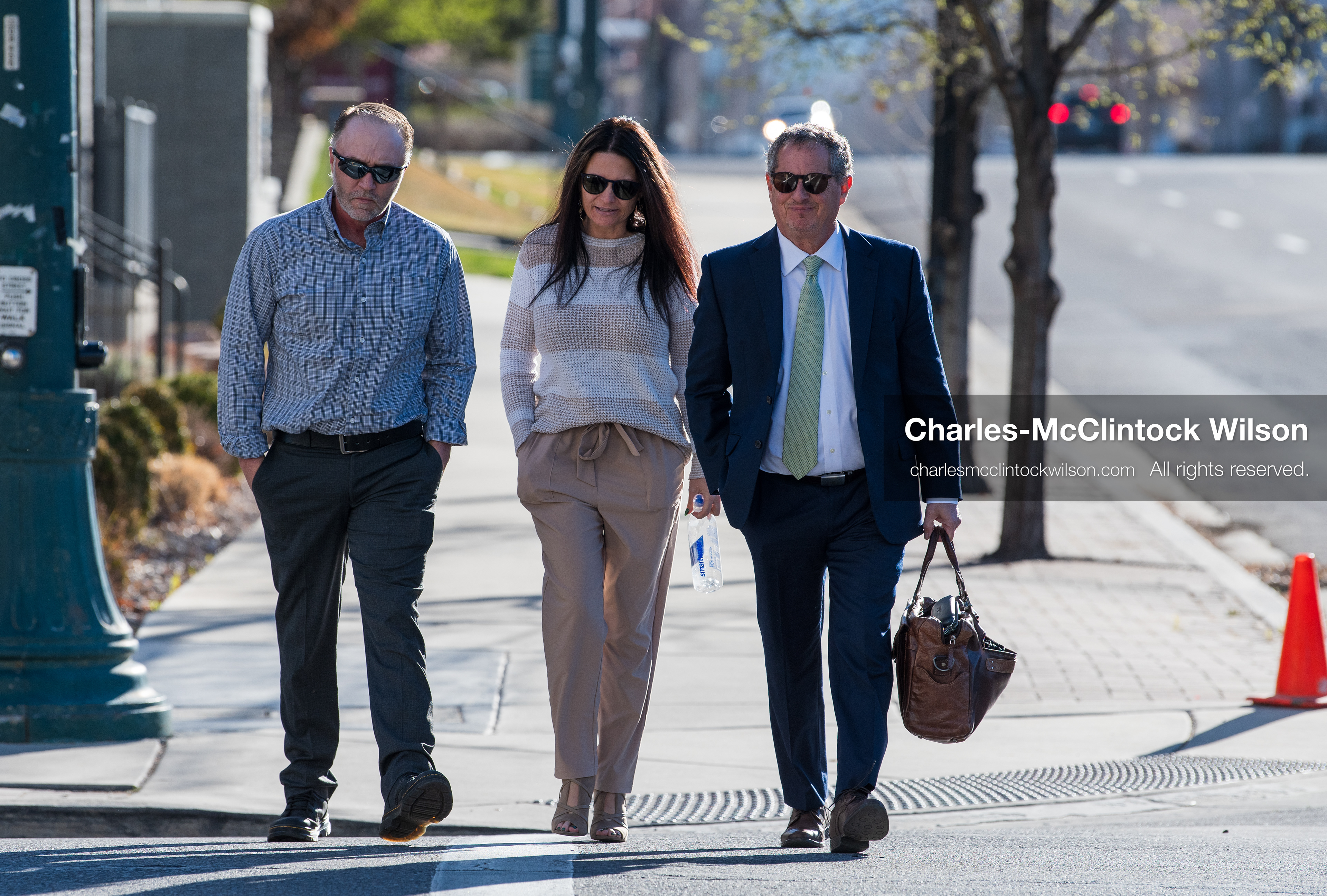 March 13, 2026, Provo, Utah, USA: Matt and Amber Robinson, parents of Tyler Robinson, arrive at the Fourth District Court in Provo, Utah, with defense attorney Richard G. Novak on March 13, 2026, for a hearing on media access in the case involving the death of Charlie Kirk. (Credit Image: © Charles-McClintock Wilson/ZUMA Press Wire)