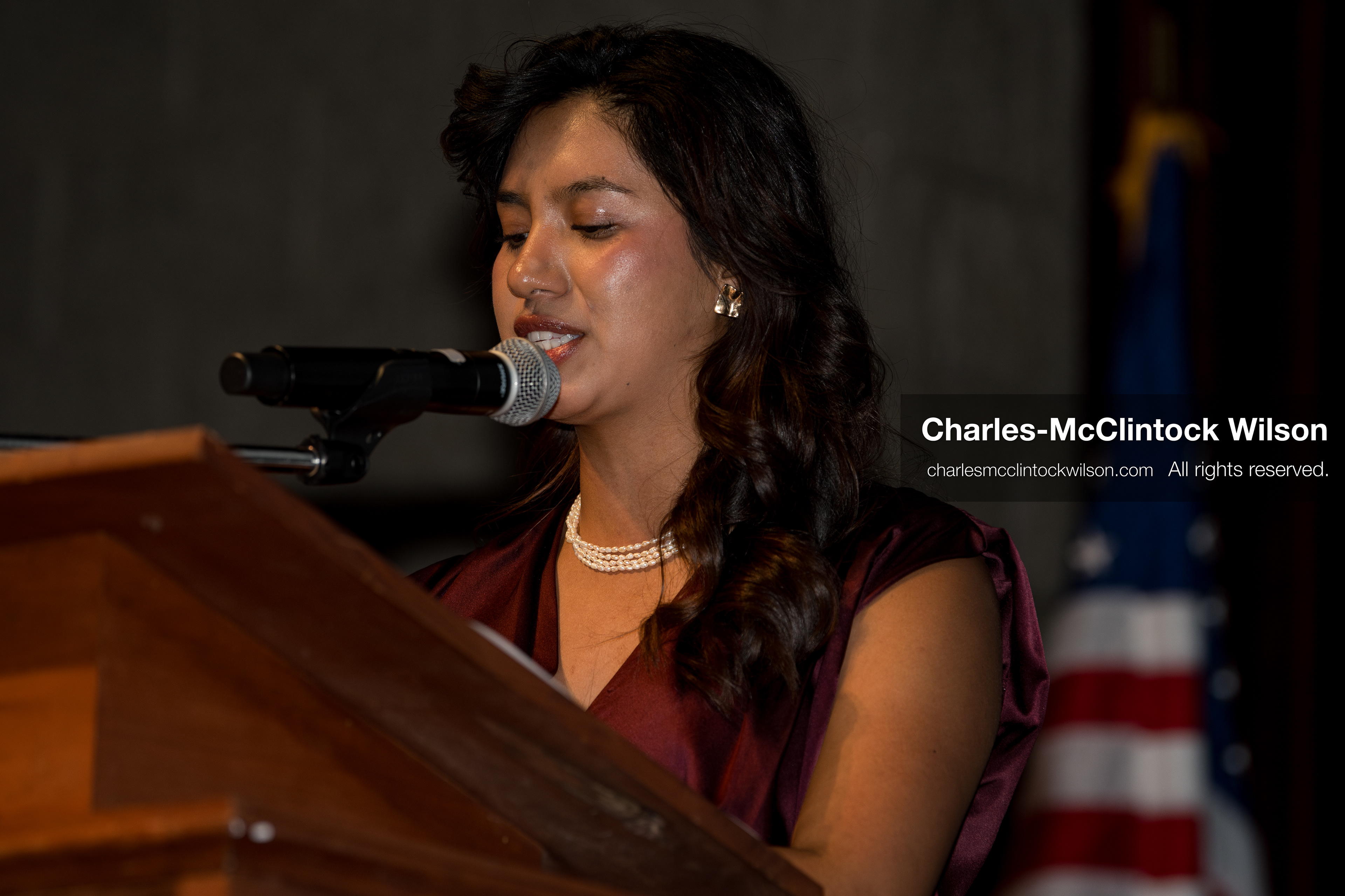 April 25, 2026, Sandy, Utah, USA: EVA LOPEZ CHAVEZ, a Salt Lake City Council member and a candidate for the Democratic nomination in Utah's 1st Congressional District, speaks during the 2026 Utah Democratic Convention at Jordan High School in Sandy. (Credit Image: © Charles-McClintock Wilson/ZUMA Press Wire)