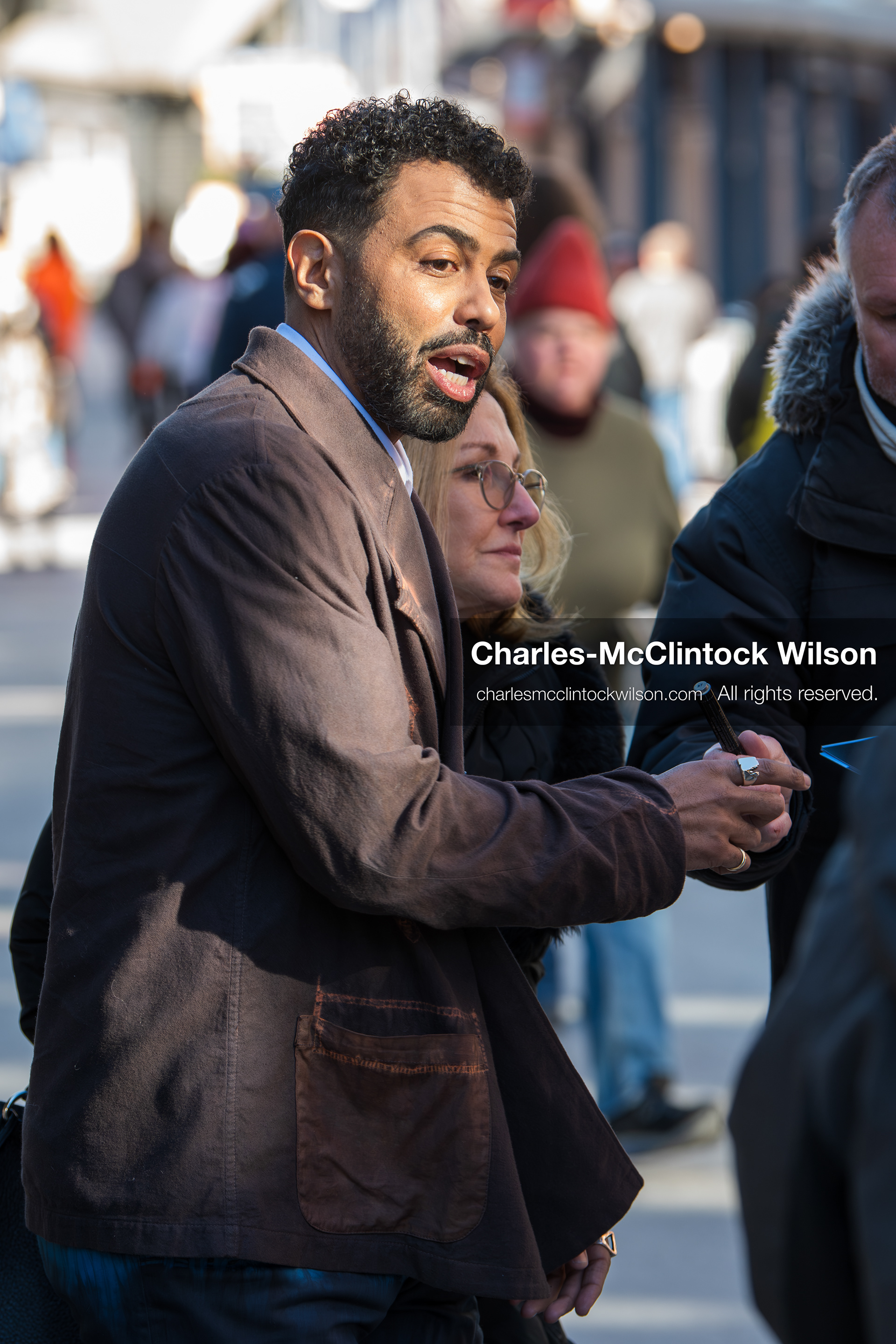January 26, 2026, Park City, Utah, USA: US actor DAVEED DIGGS greets fans outside The Vulture Spot during the 2026 Sundance Film Festival in Park City, Utah. (Credit Image: © Charles McClintock Wilson/ZUMA Press Wire)