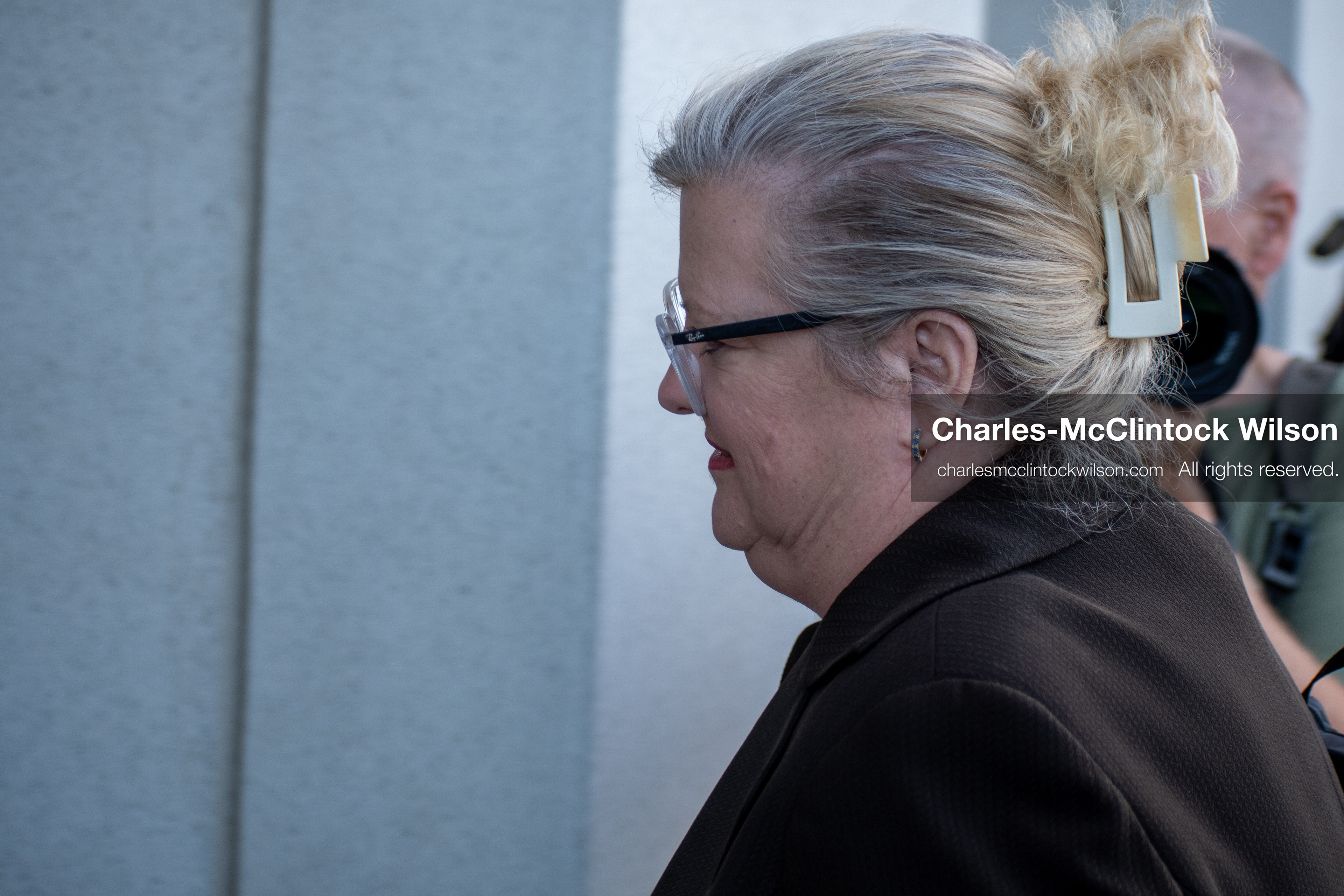 SEPTEMBER 29, 2025 — PROVO, UTAH, USA: Kathryn Nester, attorney for Tyler Robinson, walks outside the Utah County Court ahead of a waiver hearing. Robinson, charged with aggravated murder in the September 10 shooting death of conservative activist Charlie Kirk at Utah Valley University, appeared virtually for the proceedings. (Credit Image: © Charles‑McClintock Wilson / ZUMA Press Wire)