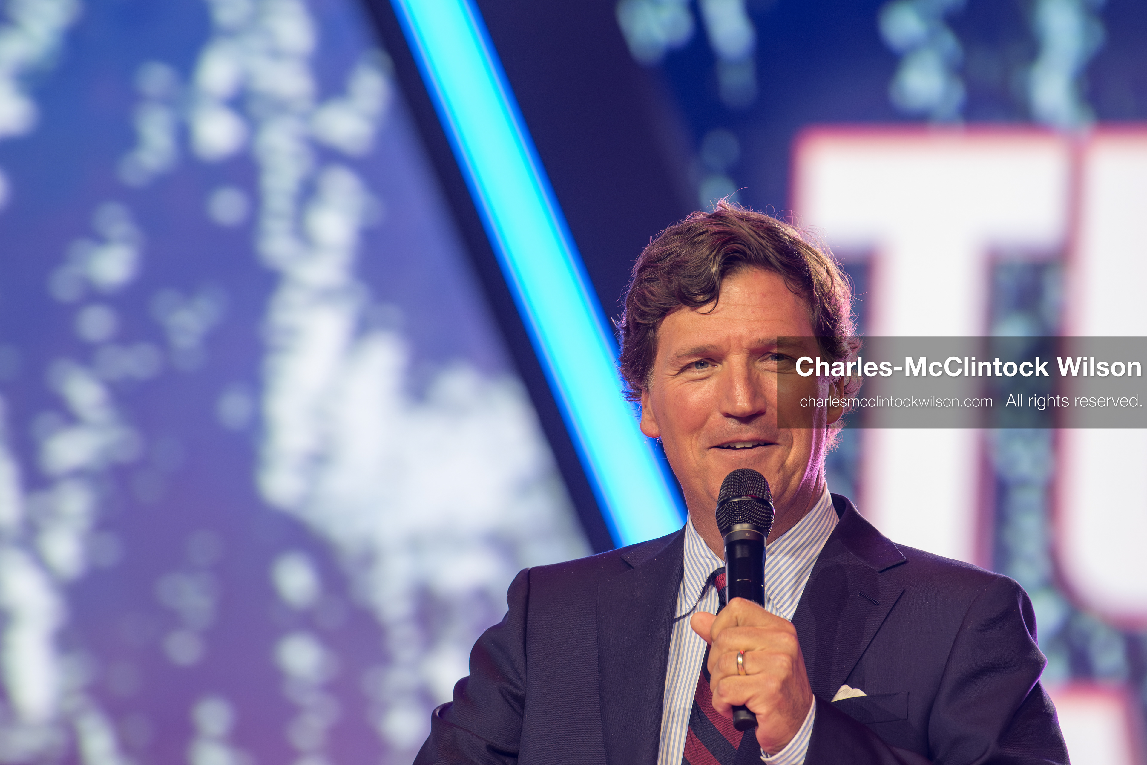 December 18, 2025, Phoenix, Arizona, USA: Tucker Carlson speaks on Day One of Turning Point USA’s AmericaFest 2025 at the Phoenix Convention Center in Phoenix, Arizona.   (Credit Image: © Charles‑McClintock Wilson/ZUMA Press Wire)