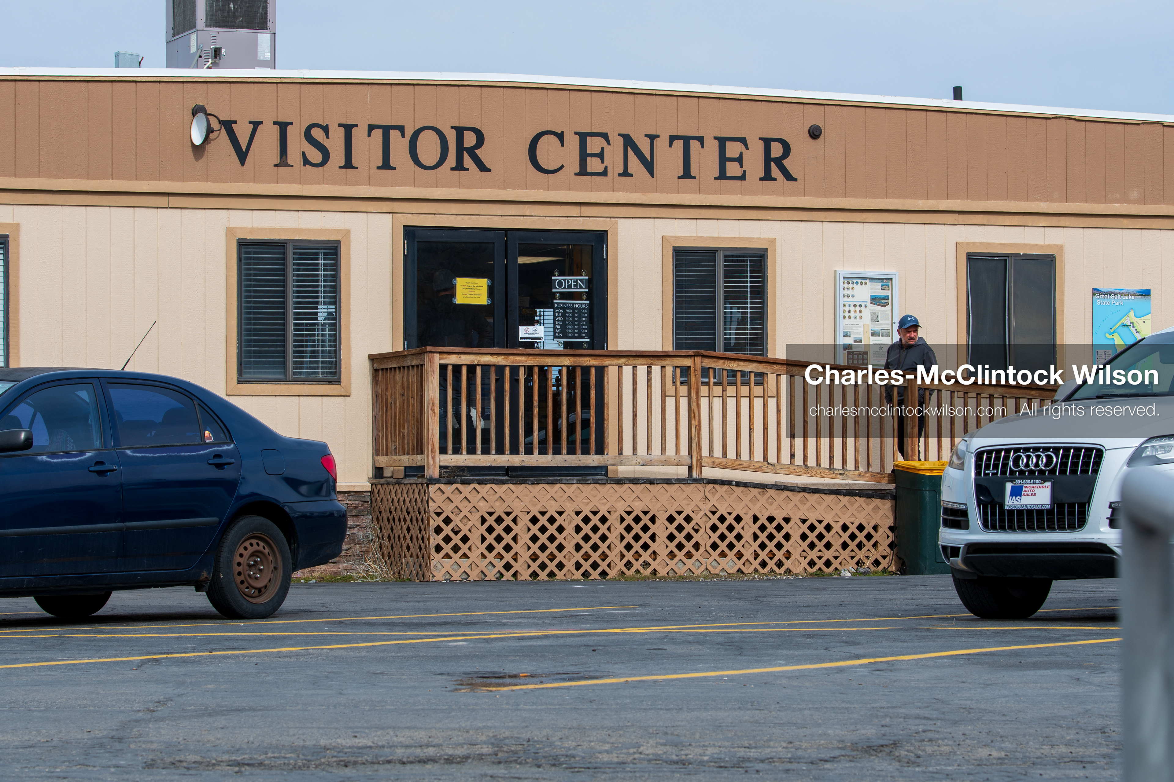 March 1, 2026, Great Salt Lake, Utah, USA: A visitor center is seen at the Great Salt Lake as the region continues to experience historically low water levels. Reports from state officials and the Great Salt Lake Strike Team state that the lake remains in a serious adverse‑effects range, with elevations among the lowest recorded in more than one hundred years. The lake has drawn increased public attention as lawmakers consider large‑scale water projects and long‑term plans to address declining conditions. (Credit Image: © Charles‑McClintock Wilson/ZUMA Press Wire)