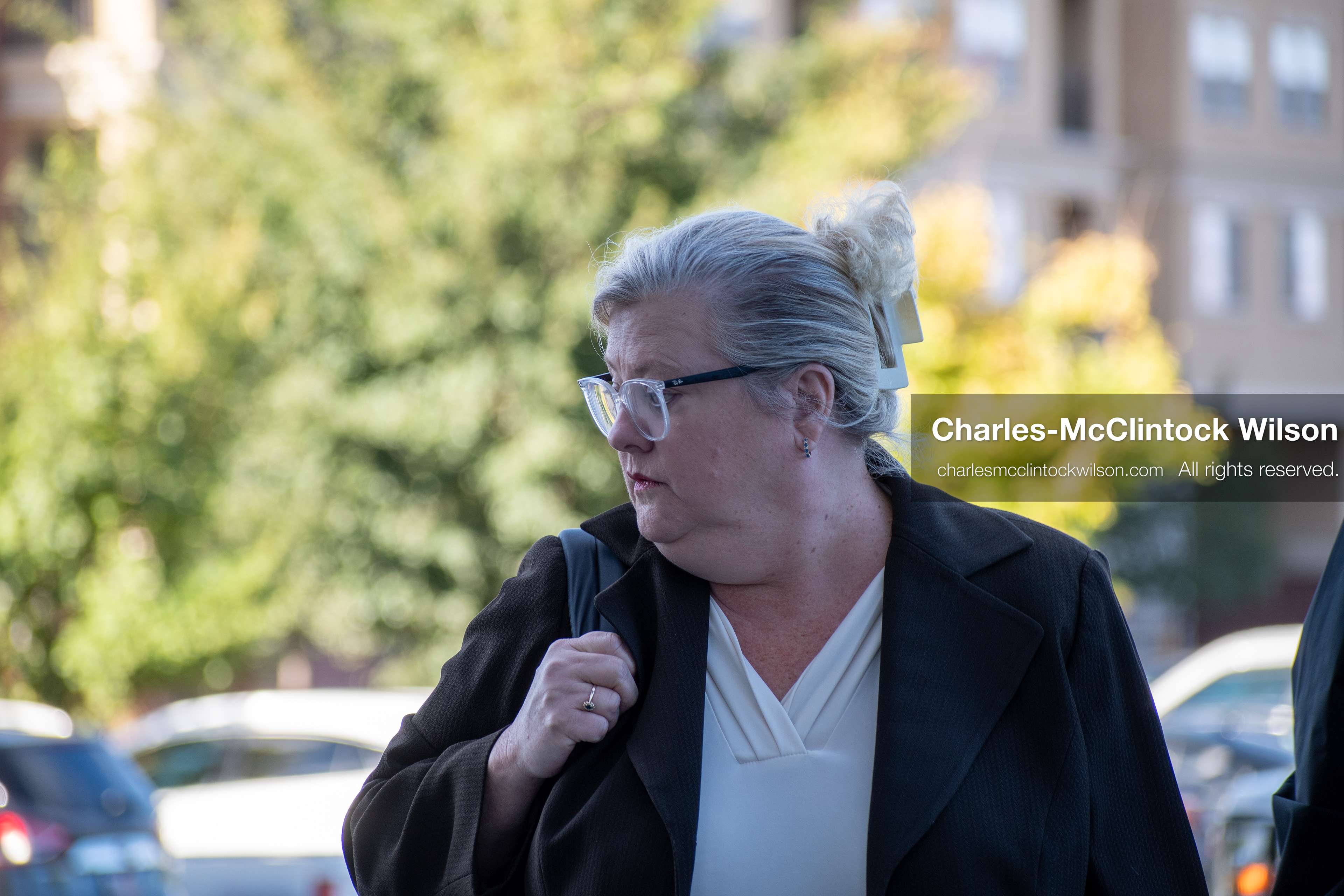 SEPTEMBER 29, 2025 — PROVO, UTAH, USA: Kathryn Nester, attorney for Tyler Robinson, walks outside the Utah County Court ahead of a waiver hearing. Robinson, charged with aggravated murder in the September 10 shooting death of conservative activist Charlie Kirk at Utah Valley University, appeared virtually for the proceedings. (Credit Image: © Charles‑McClintock Wilson / ZUMA Press Wire)